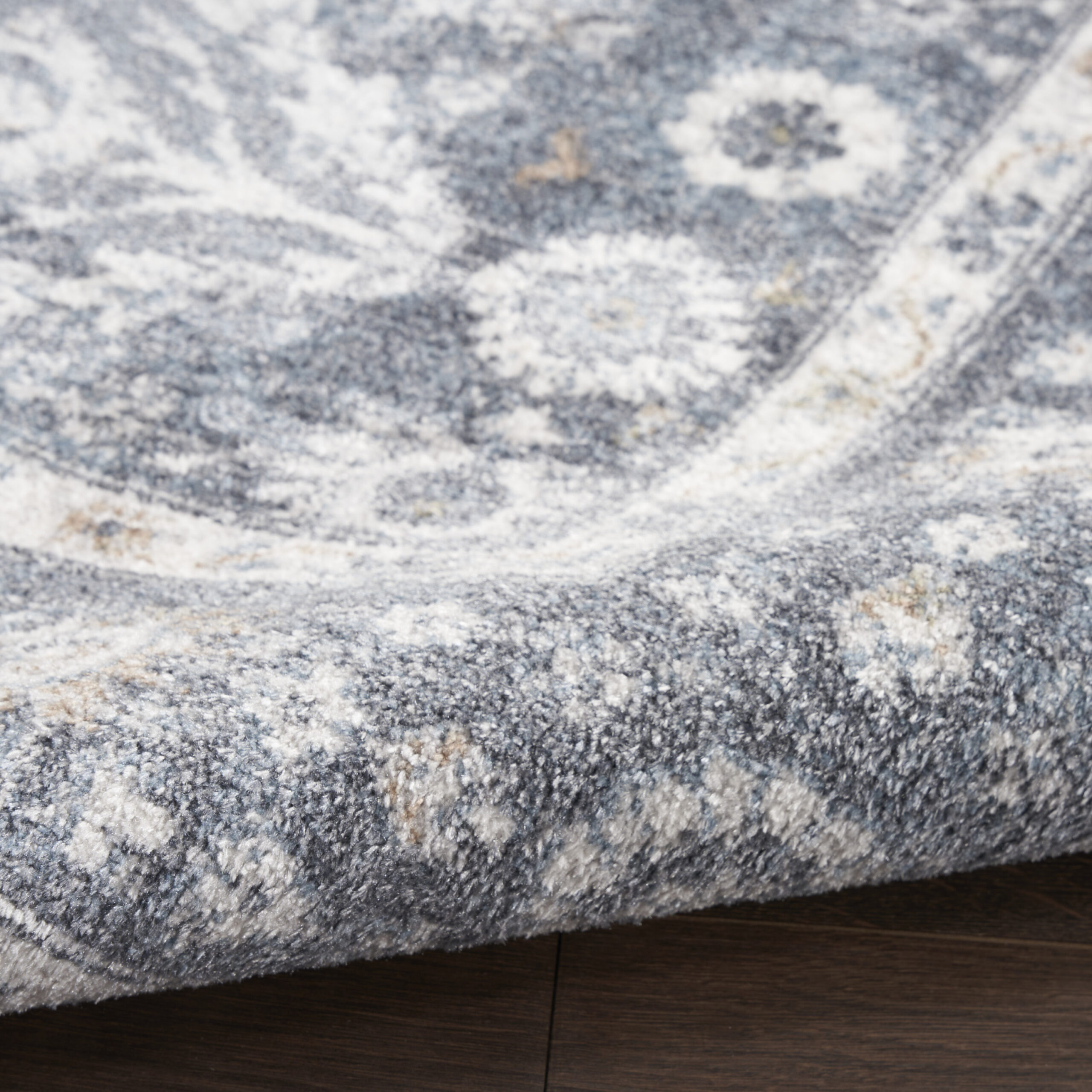 Nourison Astra Machine Washable ASW16 Dark Blue Area Rug - Image 3