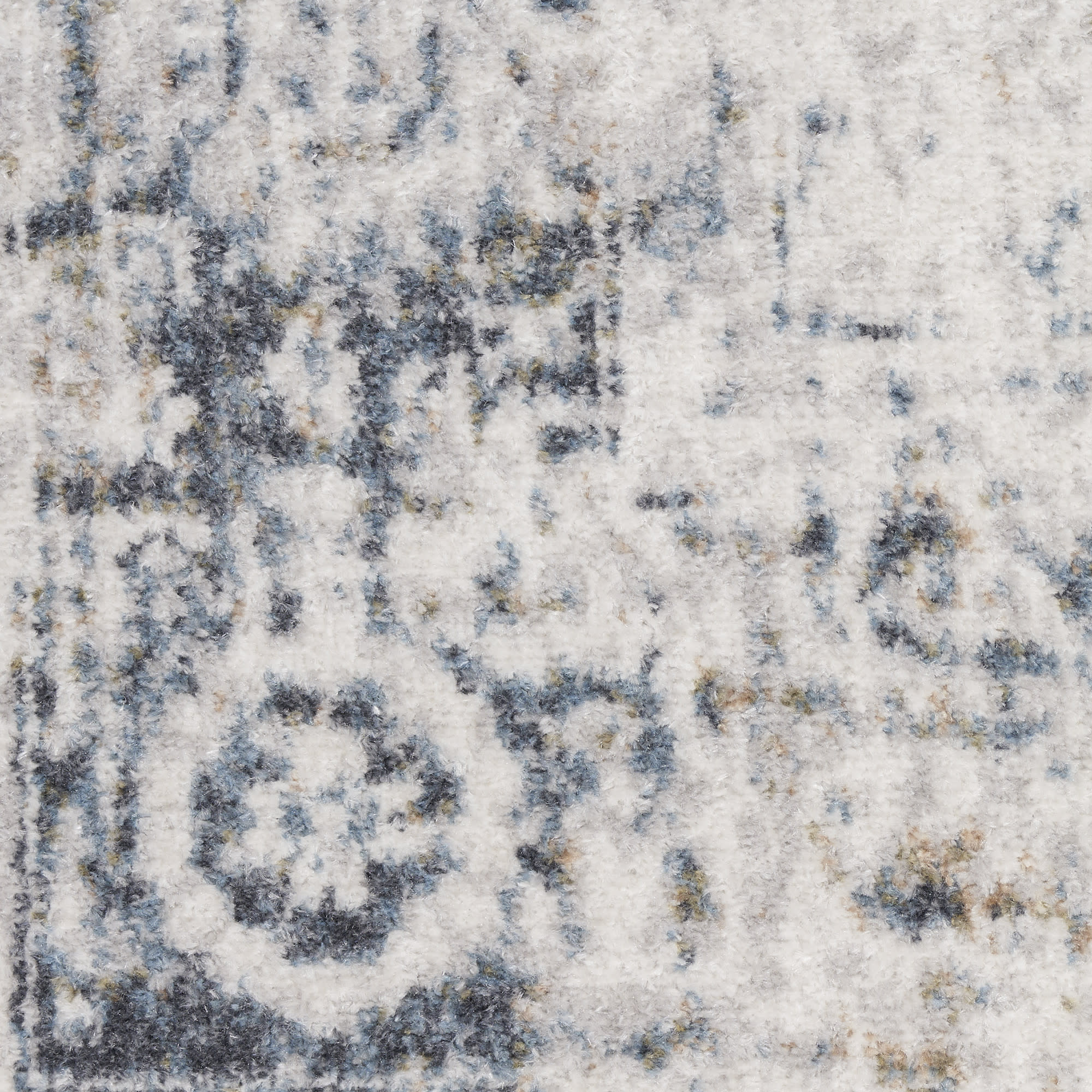 Nourison Astra Machine Washable ASW16 Ivory Blue Area Rug - Image 4