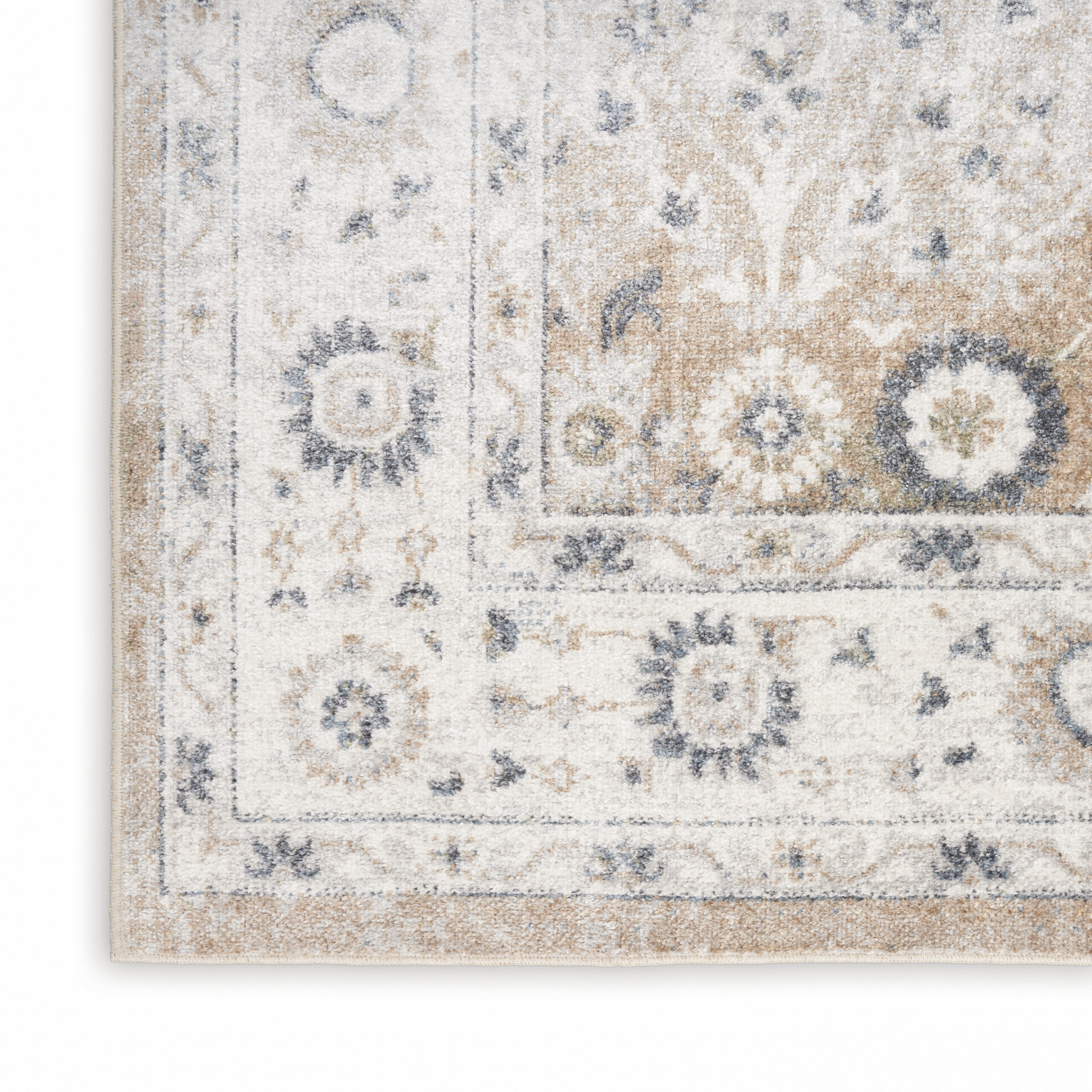 Nourison Astra Machine Washable ASW16 Silver Taupe Area Rug - Image 2