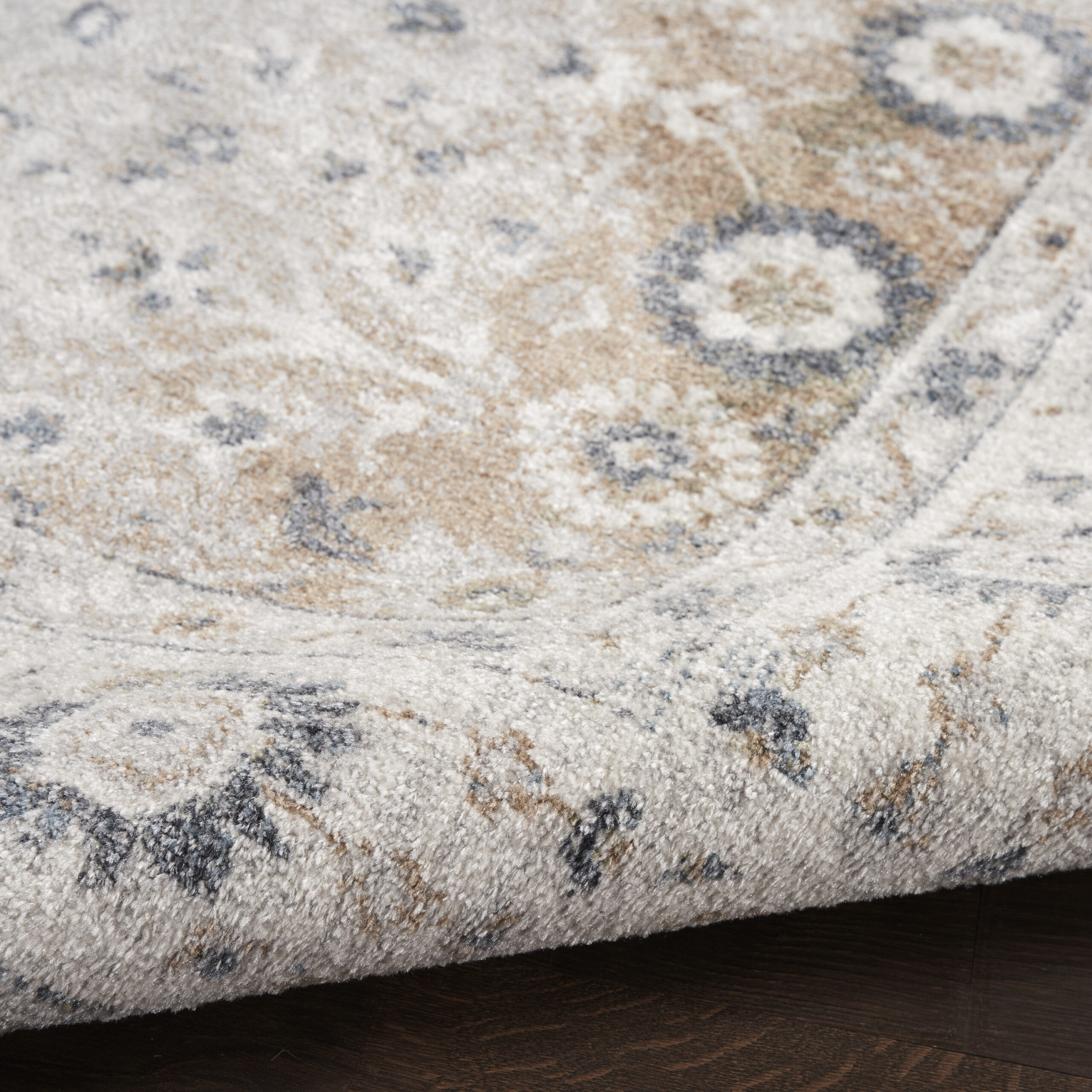 Nourison Astra Machine Washable ASW16 Silver Taupe Area Rug - Image 3