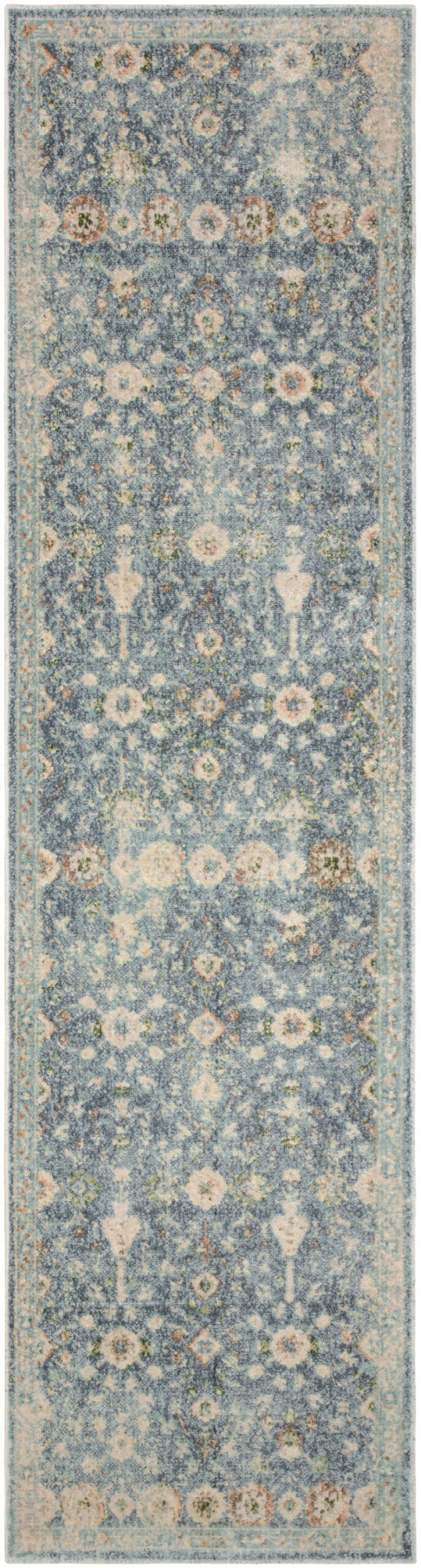 Nourison Astra Machine Washable ASW16 Teal Beige Area Rug