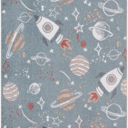 Nourison Astra Machine Washable ASW18 Blue Multicolor Area Rug