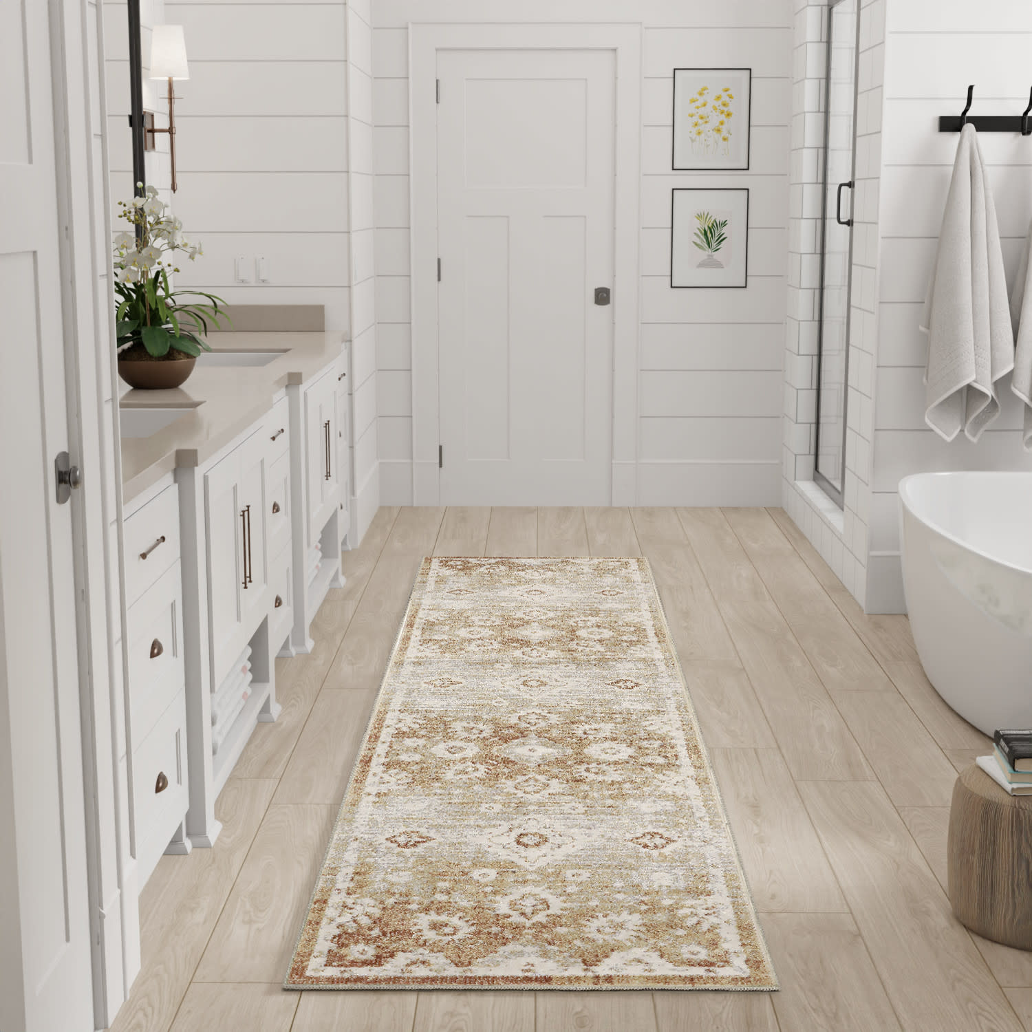 Nourison Astra Machine Washable ASW19 Copper Area Rug - Image 5