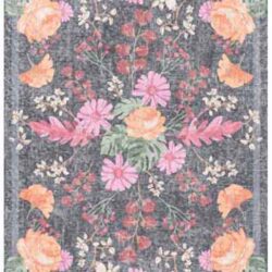 Nourison Botanical Washables BOT02 Charcoal Multicolor Area Rug
