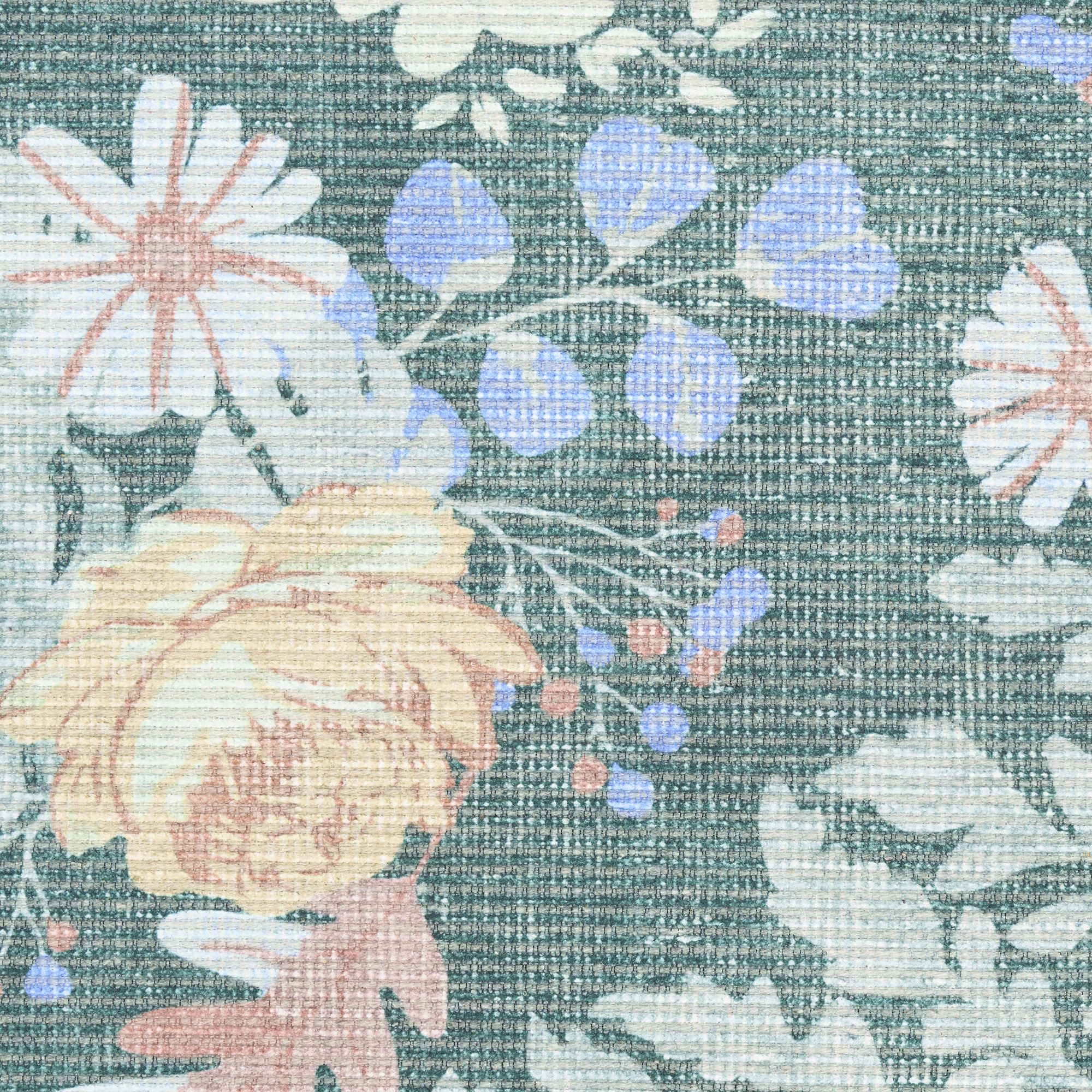 Nourison Botanical Washables BOT02 Green Multicolor Area Rug - Image 4