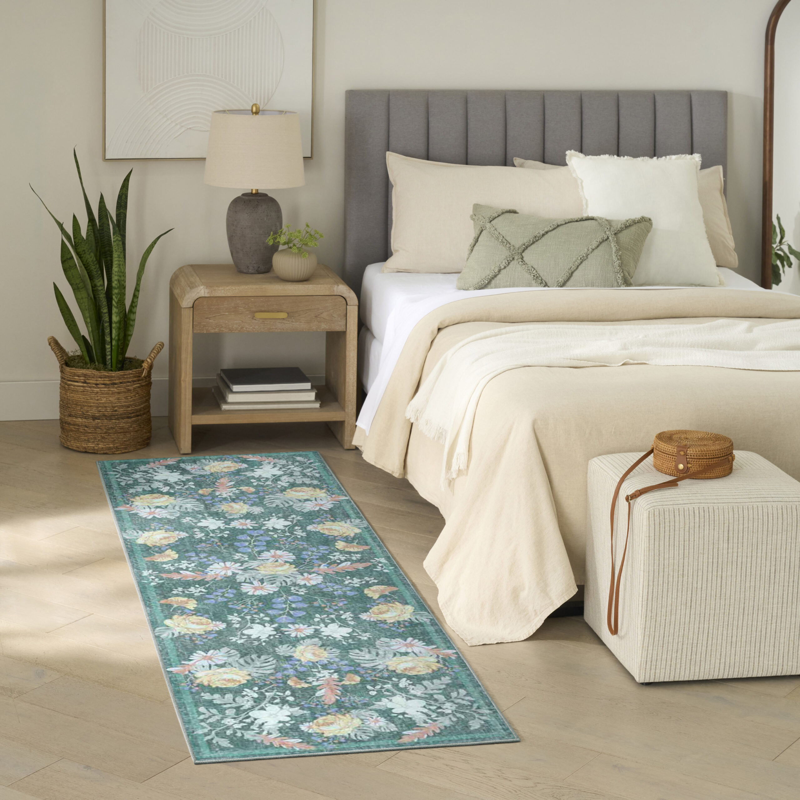Nourison Botanical Washables BOT02 Green Multicolor Area Rug - Image 5
