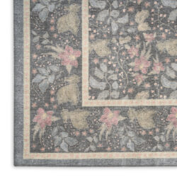Alternative view of Nourison Botanical Washables BOT03 Charcoal Multicolor Area Rug