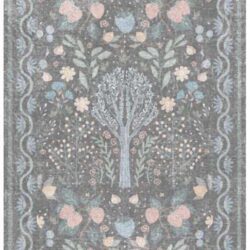 Nourison Botanical Washables BOT04 Charcoal Multicolor Area Rug