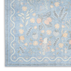Alternative view of Nourison Botanical Washables BOT04 Light Blue Multicolor Area Rug