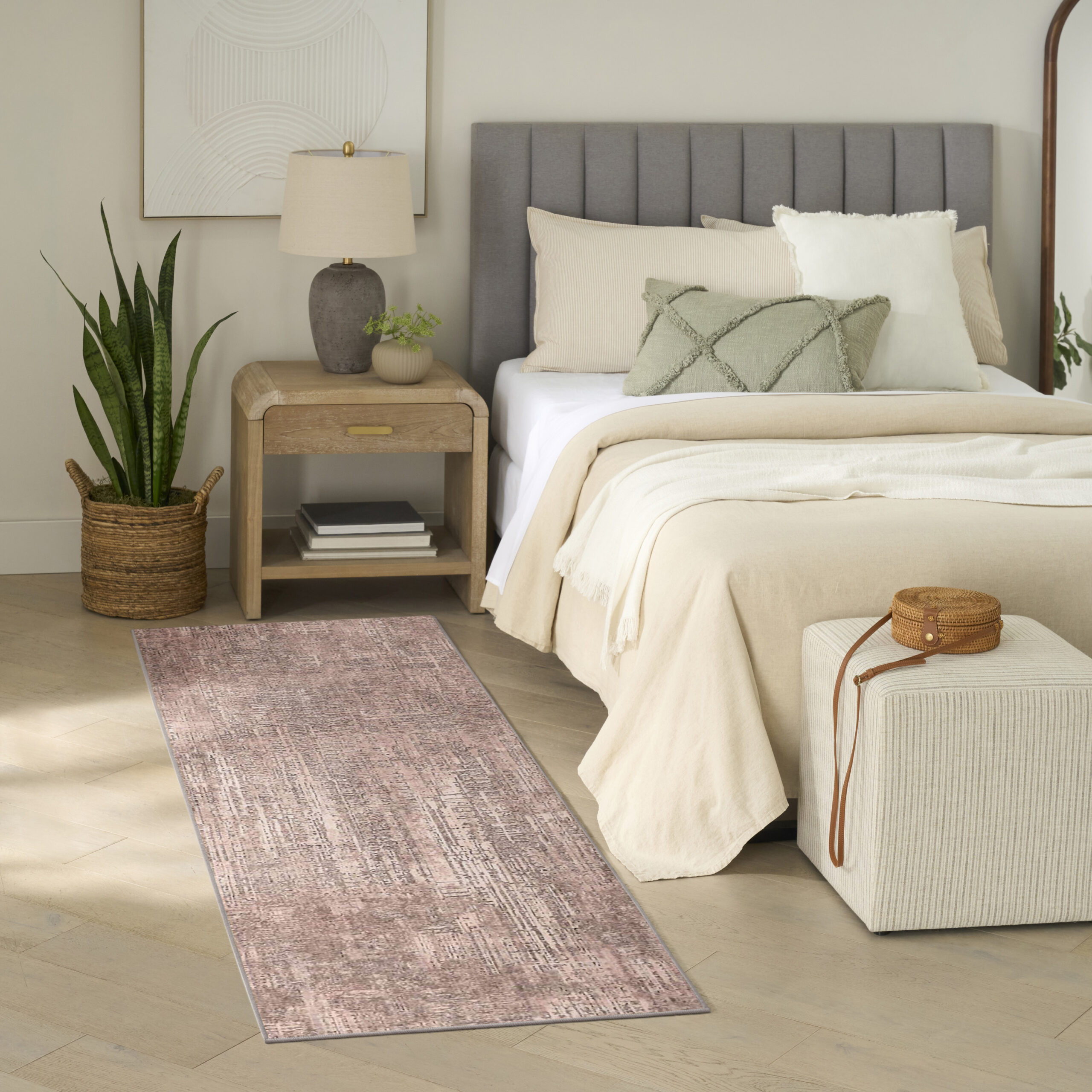 Nourison Botanical Washables BOT05 Taupe Area Rug - Image 5