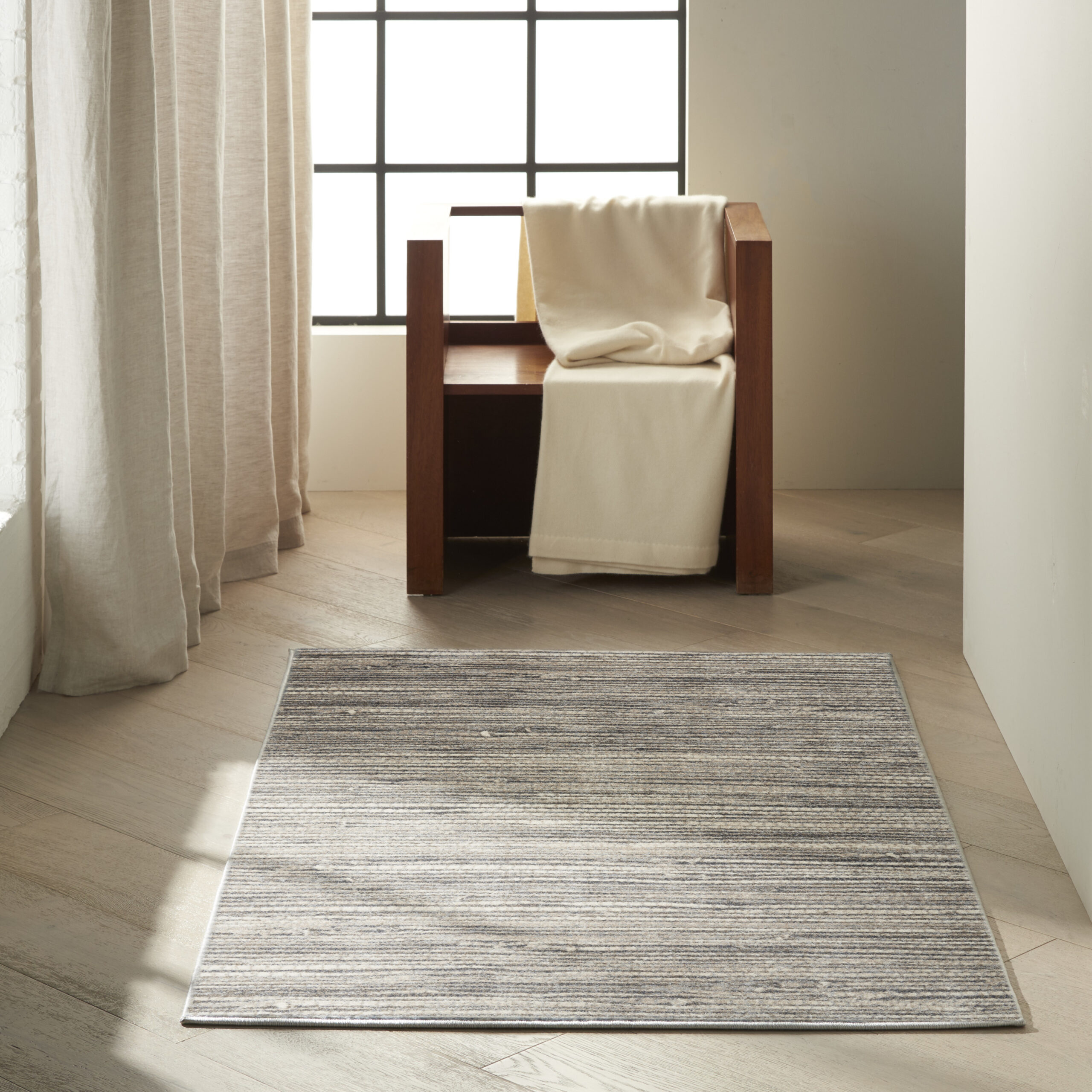 Calvin Klein Etched CK70 Ivory Grey Area Rug - Image 4