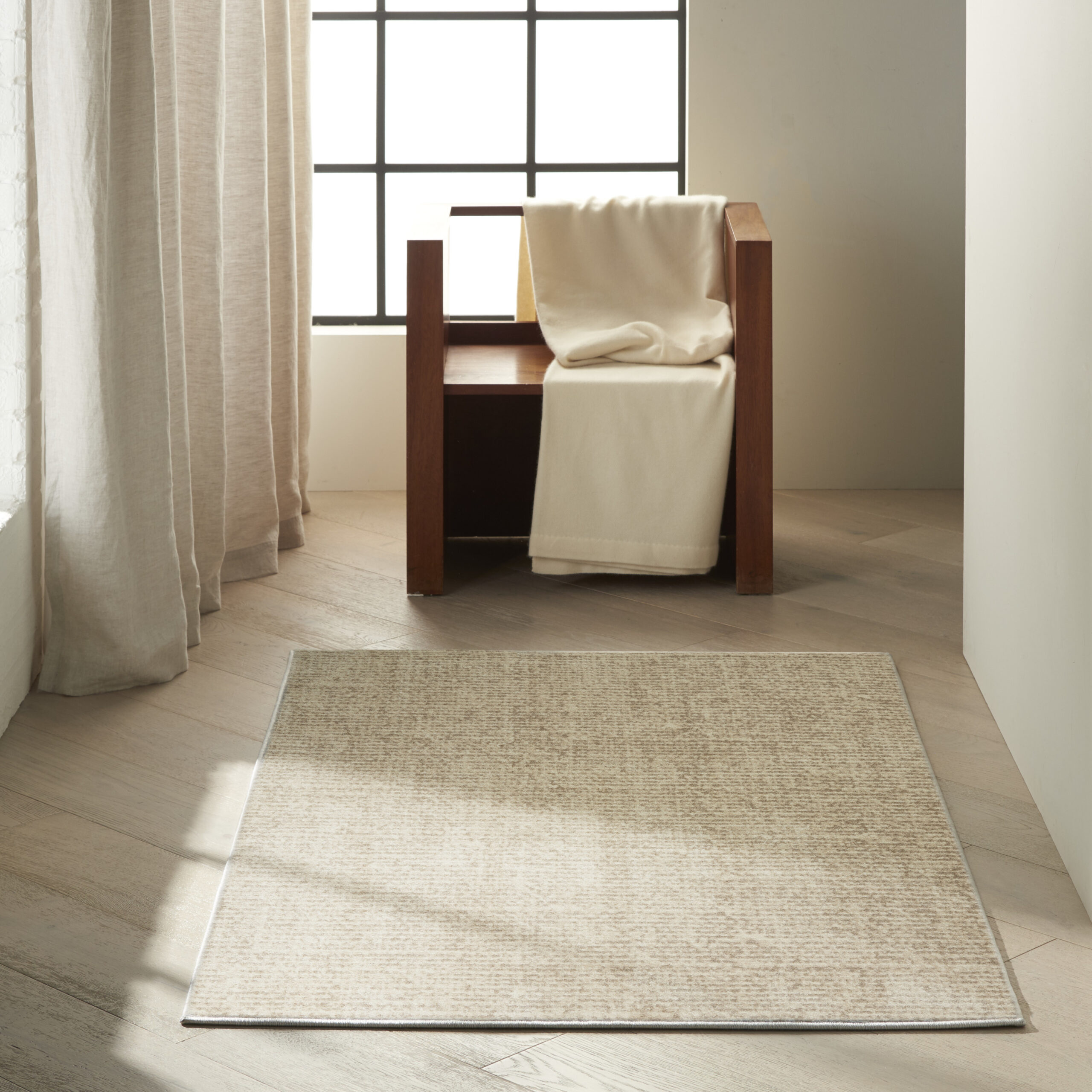Calvin Klein Etched CK71 Ivory Beige Area Rug - Image 4