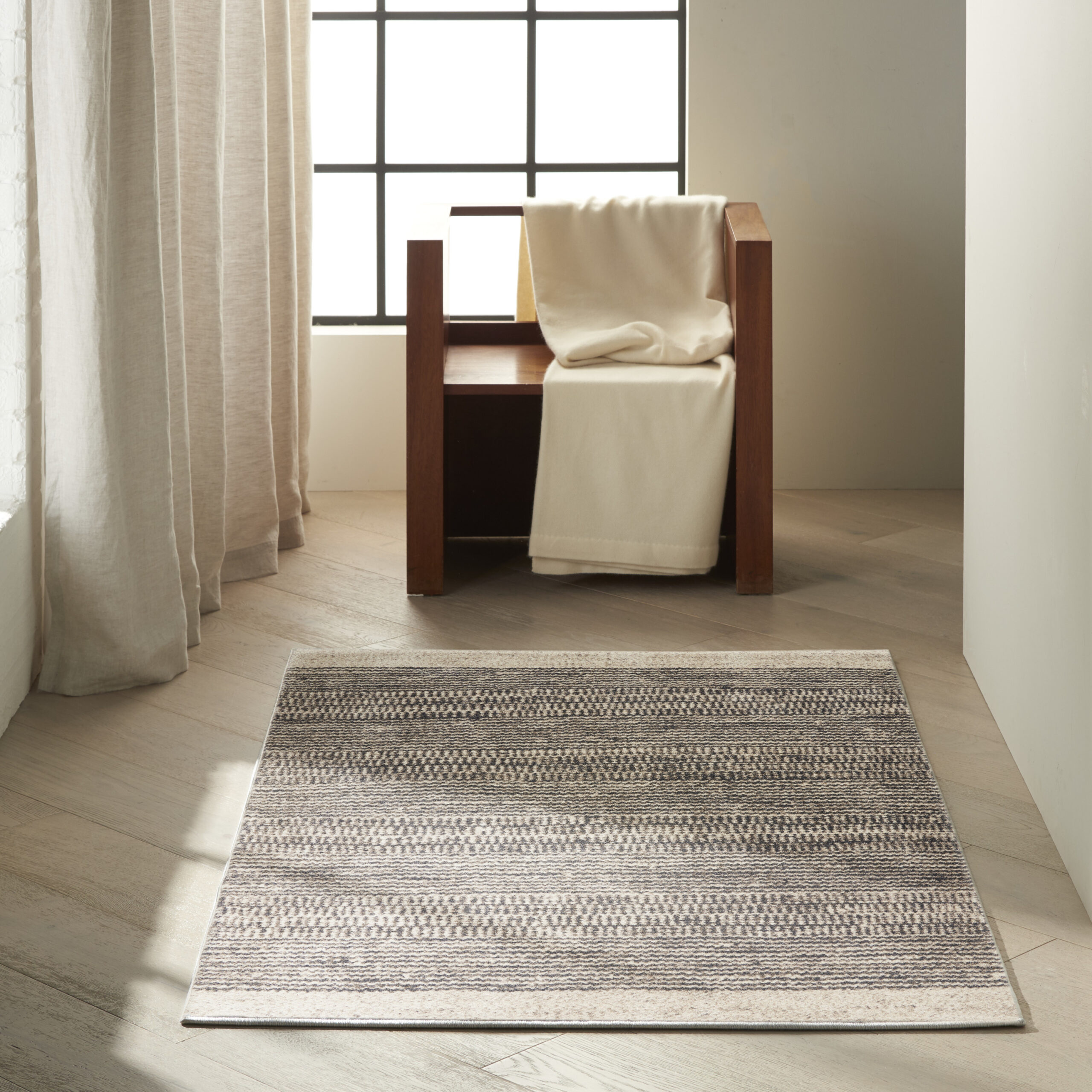 Calvin Klein Etched CK72 Ivory Grey Area Rug - Image 4