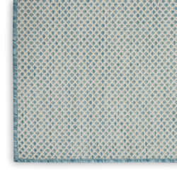 Alternative view of Nourison Courtyard COU01 Ivory Aqua Area Rug