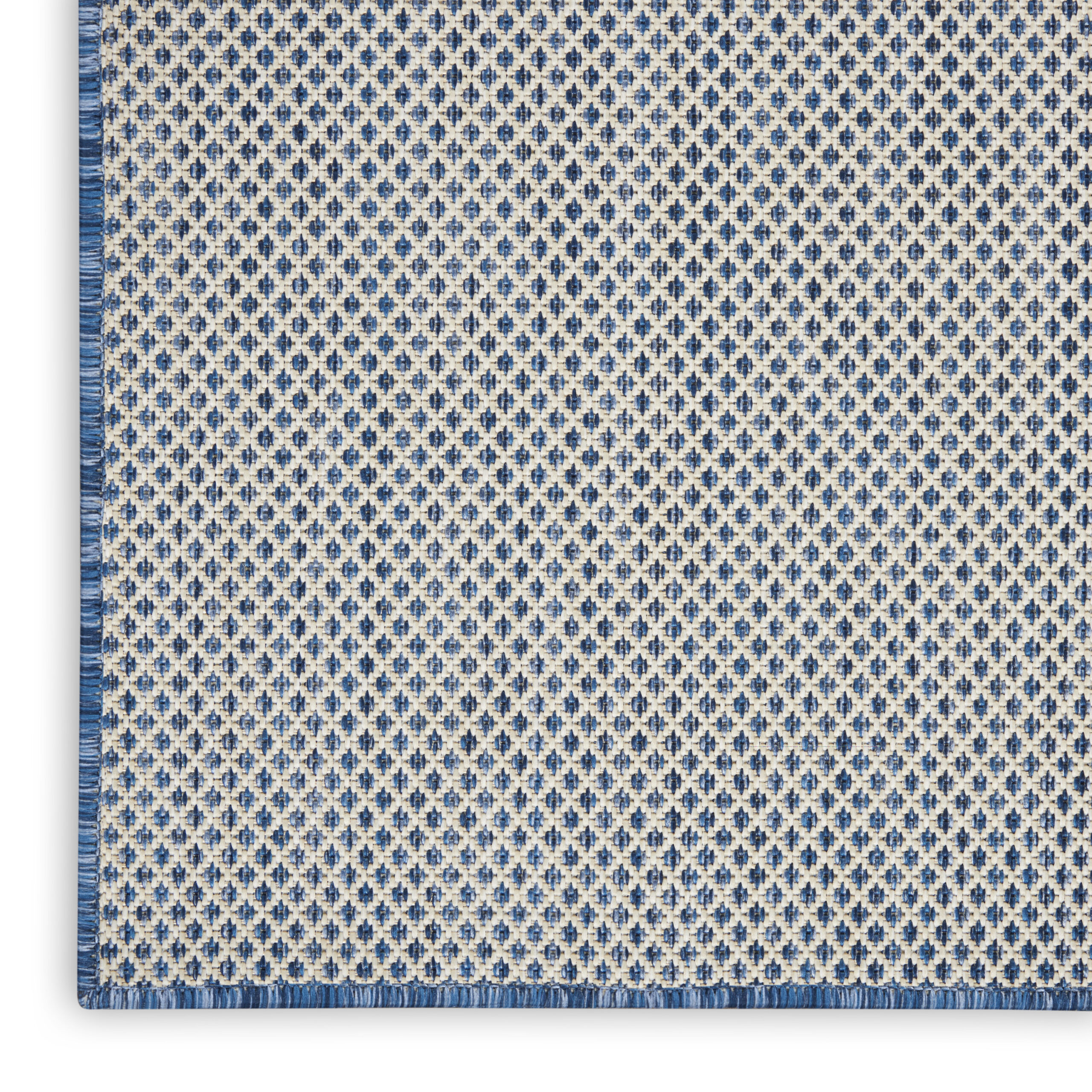 Nourison Courtyard COU01 Ivory Blue Area Rug - Image 2