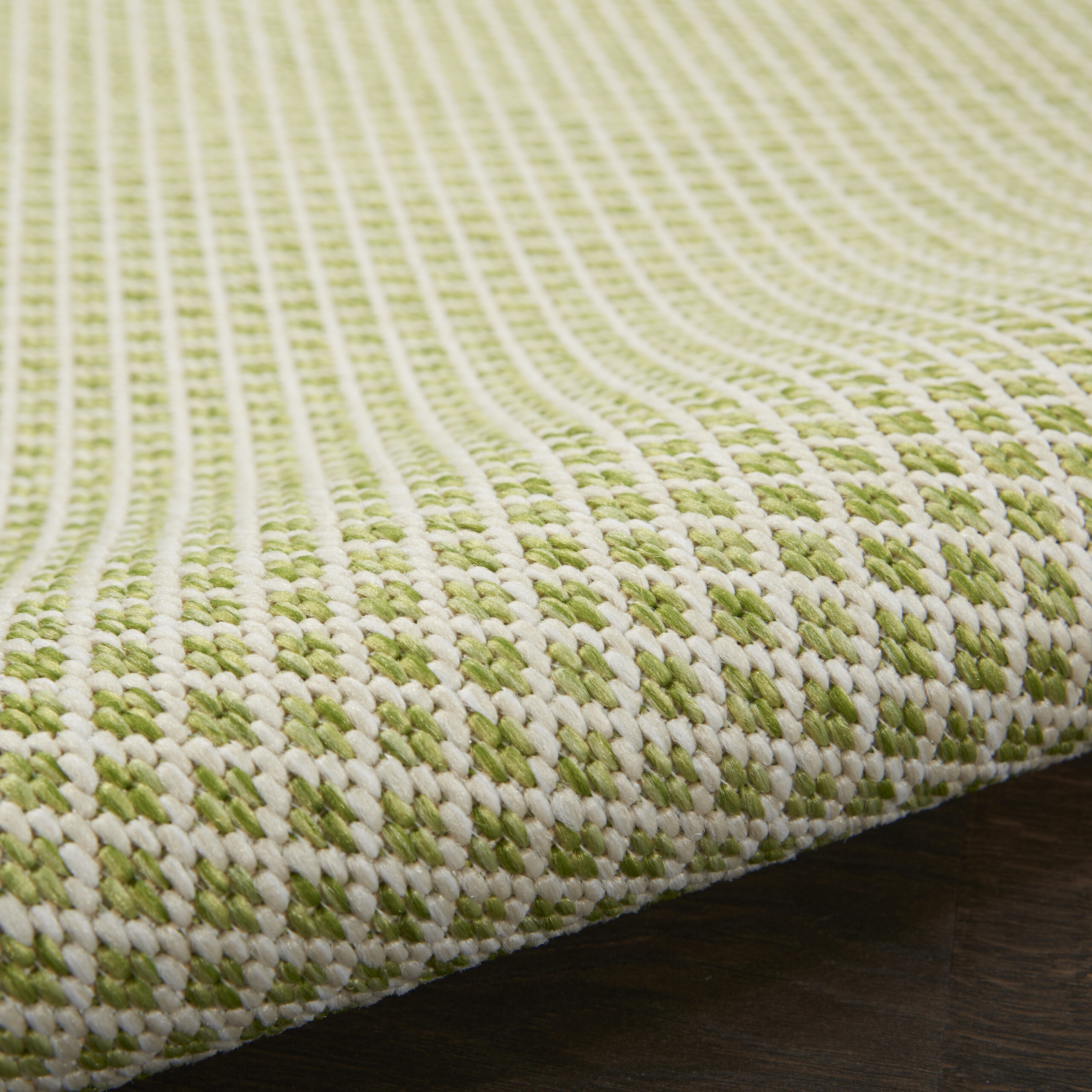 Nourison Courtyard COU01 Ivory Green Area Rug - Image 3