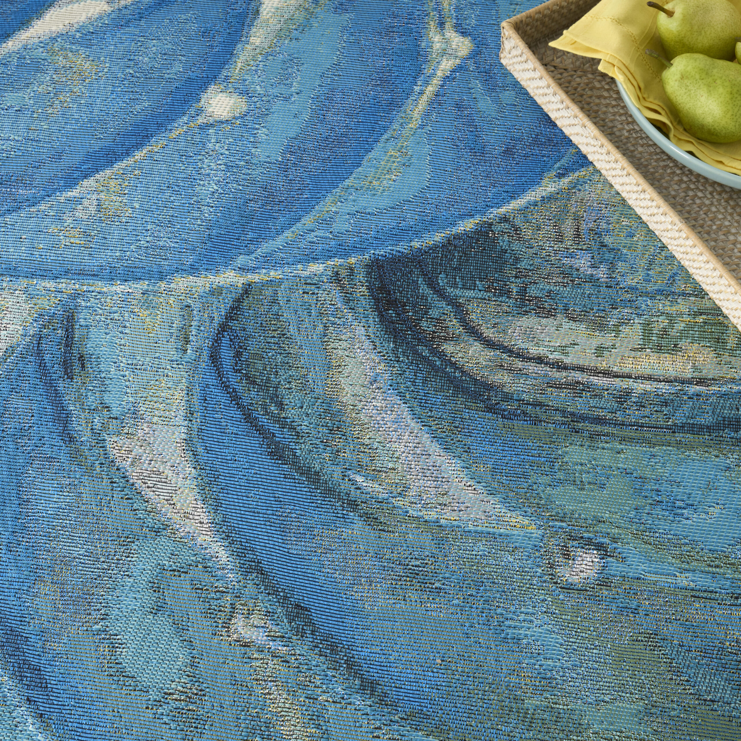 Nourison Color Splash CSP01 Blue Ivory Area Rug - Image 6