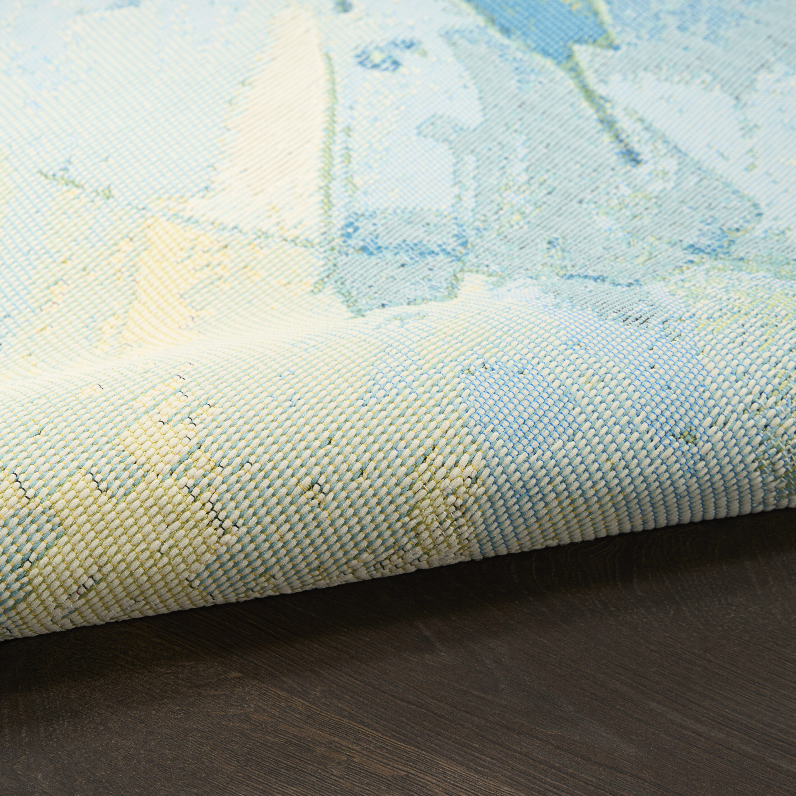 Nourison Color Splash CSP04 Ivory Blue Area Rug - Image 3