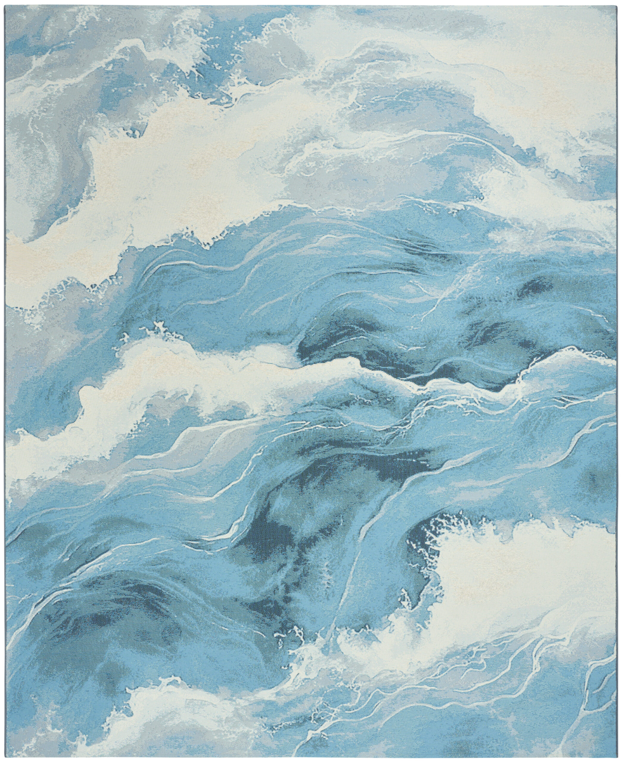 Nourison Color Splash CSP05 Ivory Blue Area Rug