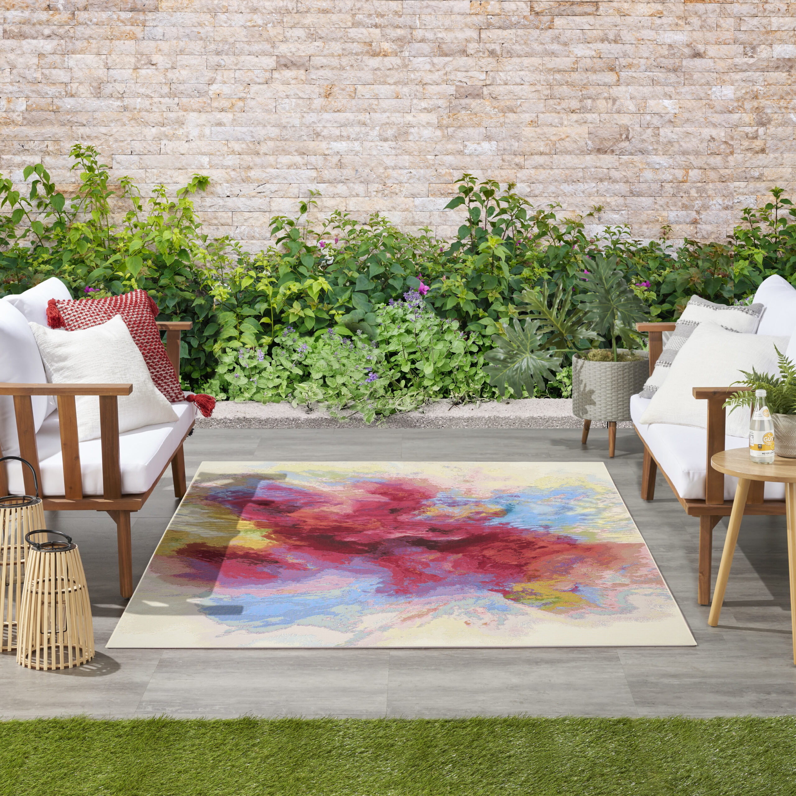 Nourison Color Splash CSP08 Ivory Multicolor Area Rug - Image 5