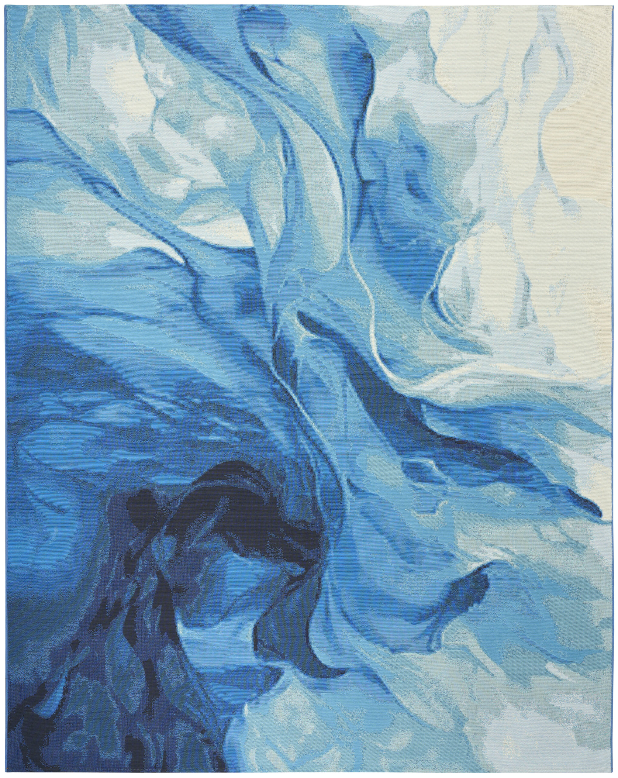Nourison Color Splash CSP09 Blue Ivory Area Rug