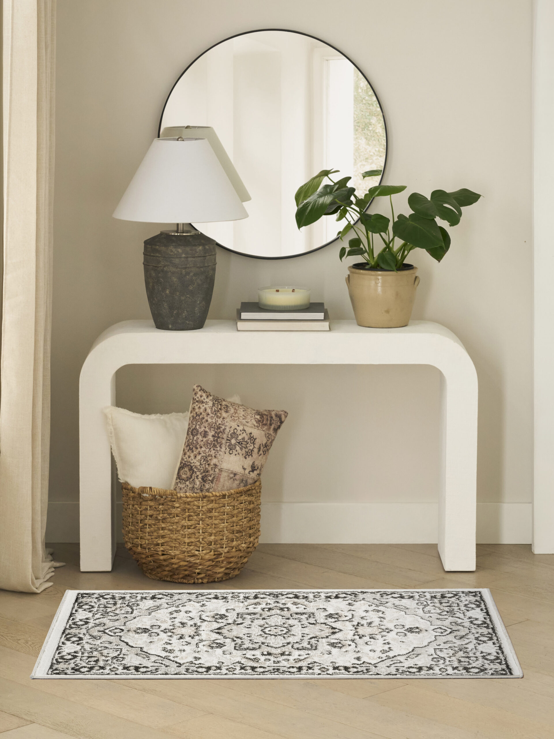 Nourison Dekor DEK08 Ivory Charcoal Area Rug - Image 5