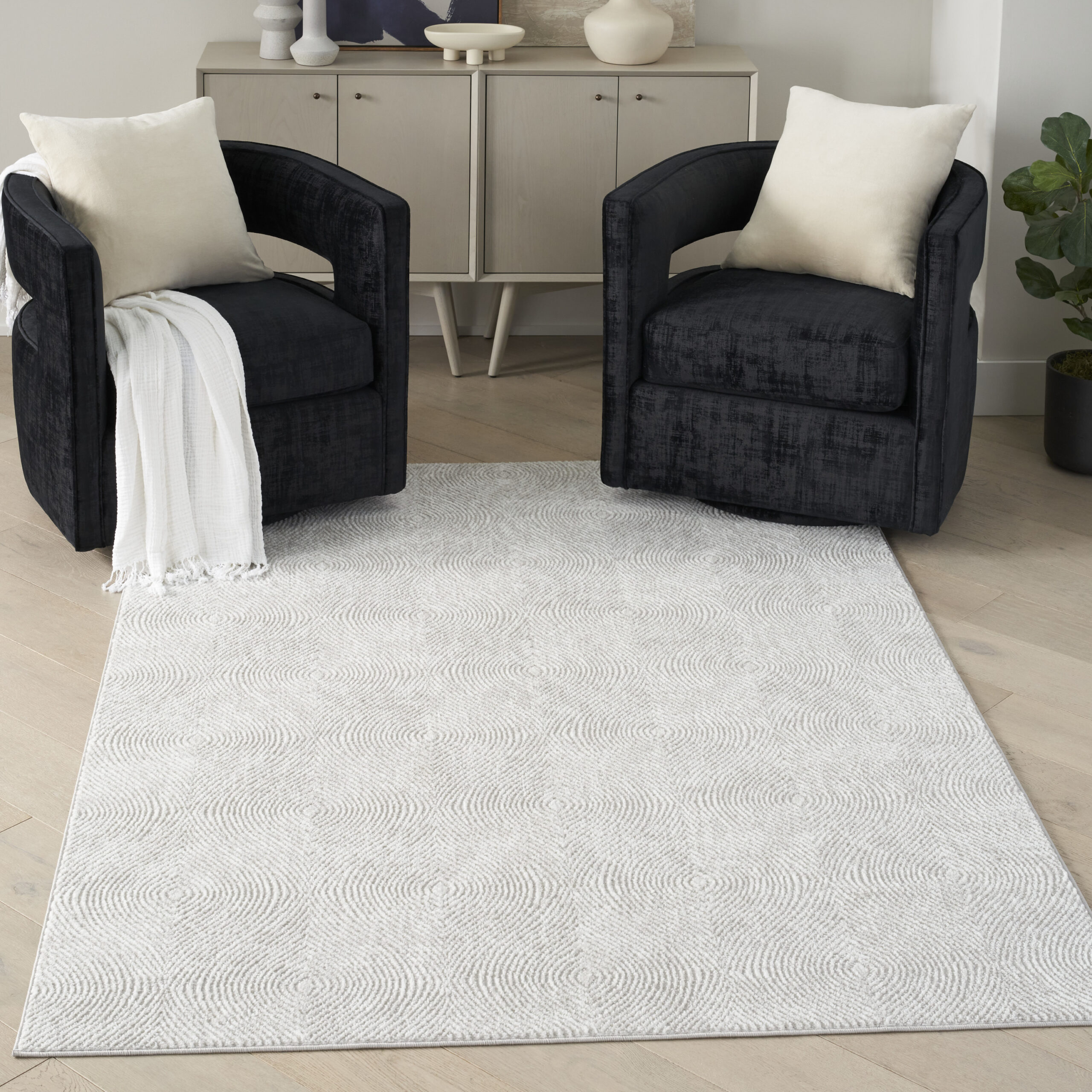 Nourison Dew DEW03 Silver Area Rug - Image 5