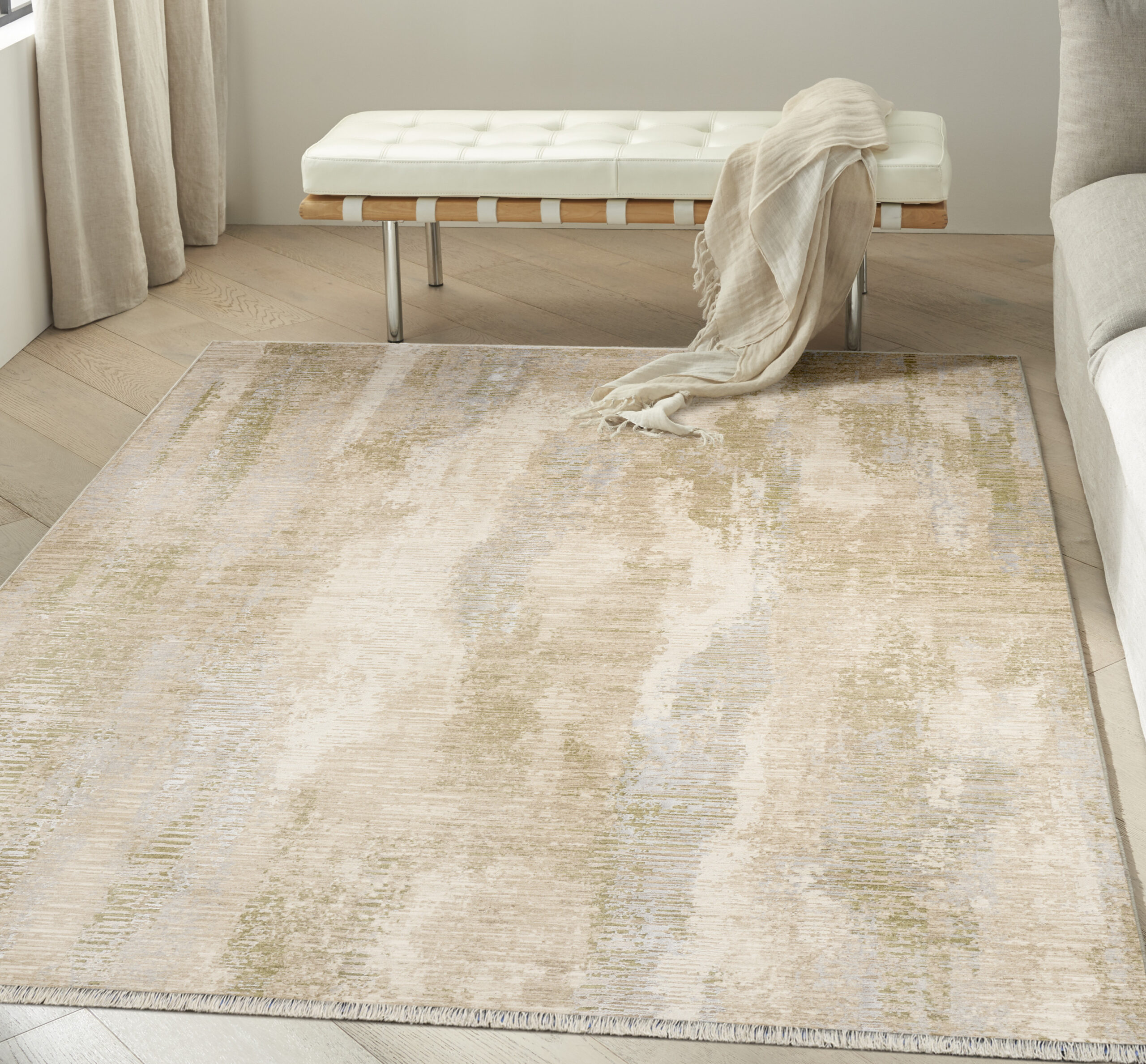 Calvin Klein CK089 Drift DRF01 Beige Sage Area Rug - Image 5