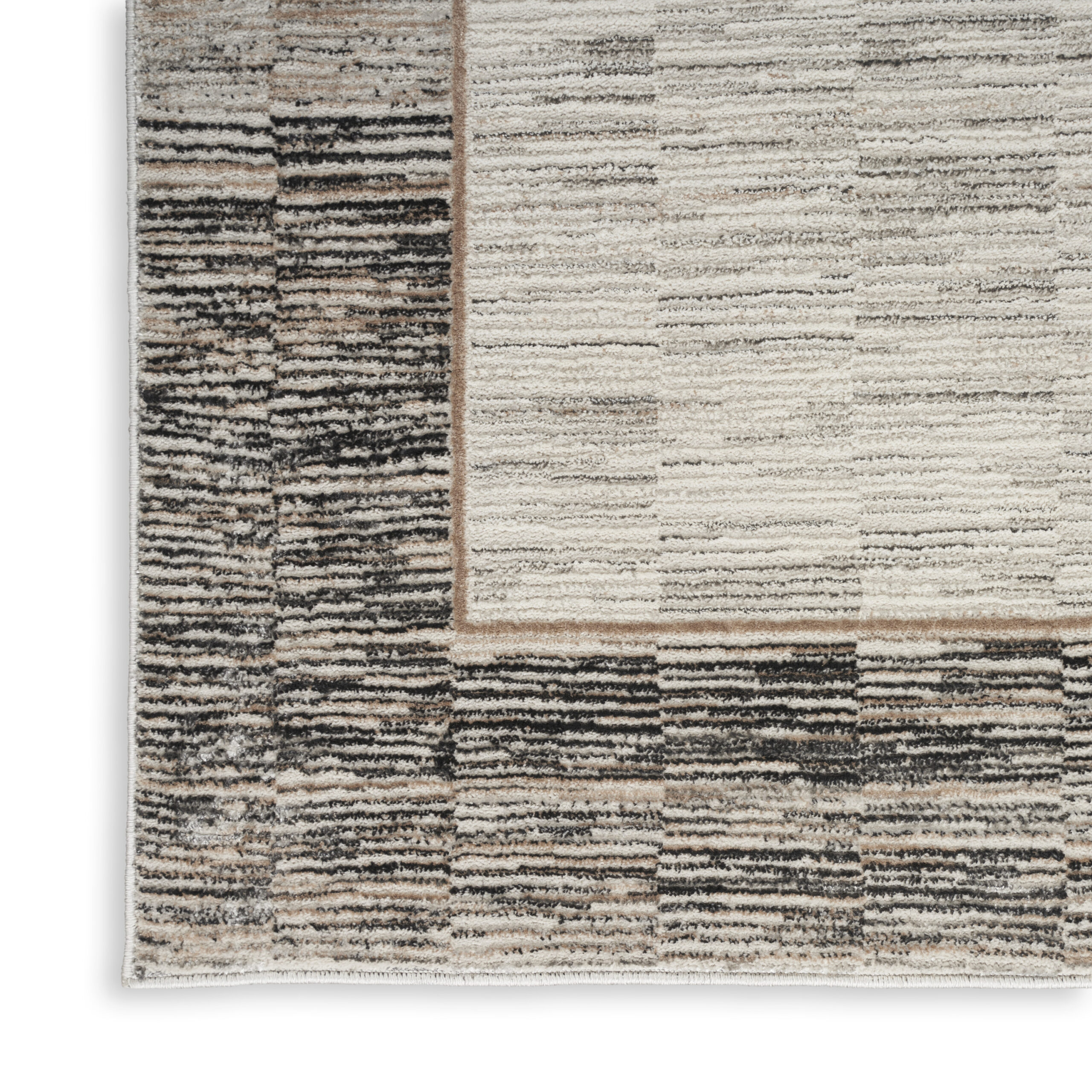 Nourison Desire DSR02 Grey Black Area Rug - Image 2