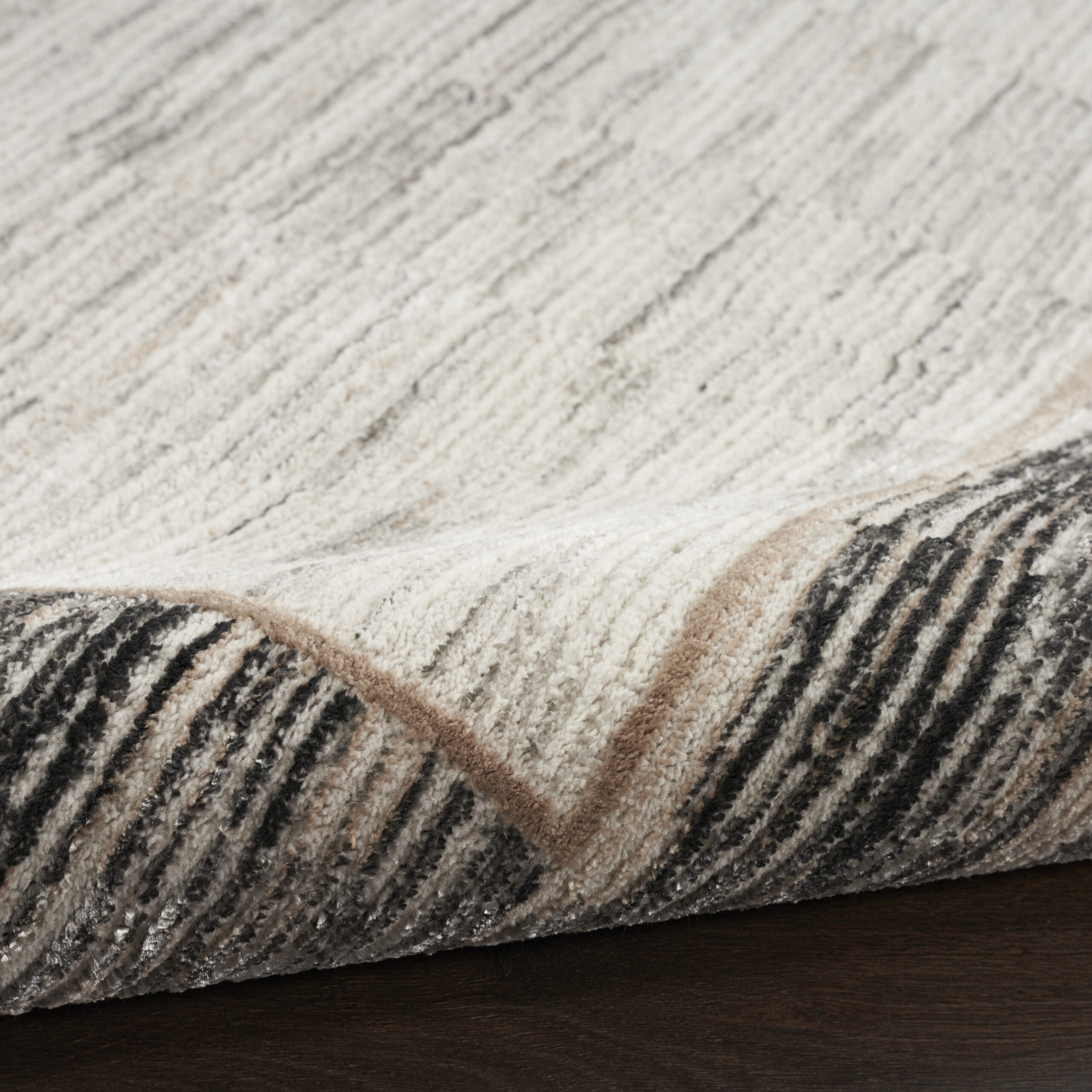 Nourison Desire DSR02 Grey Black Area Rug - Image 3