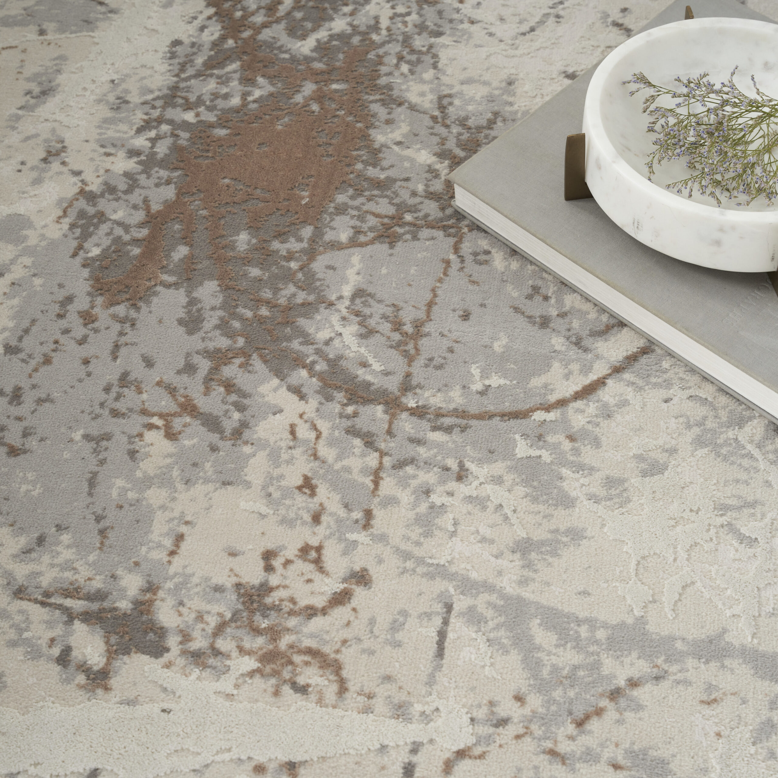 Nourison Desire DSR04 Cream Grey Area Rug - Image 6