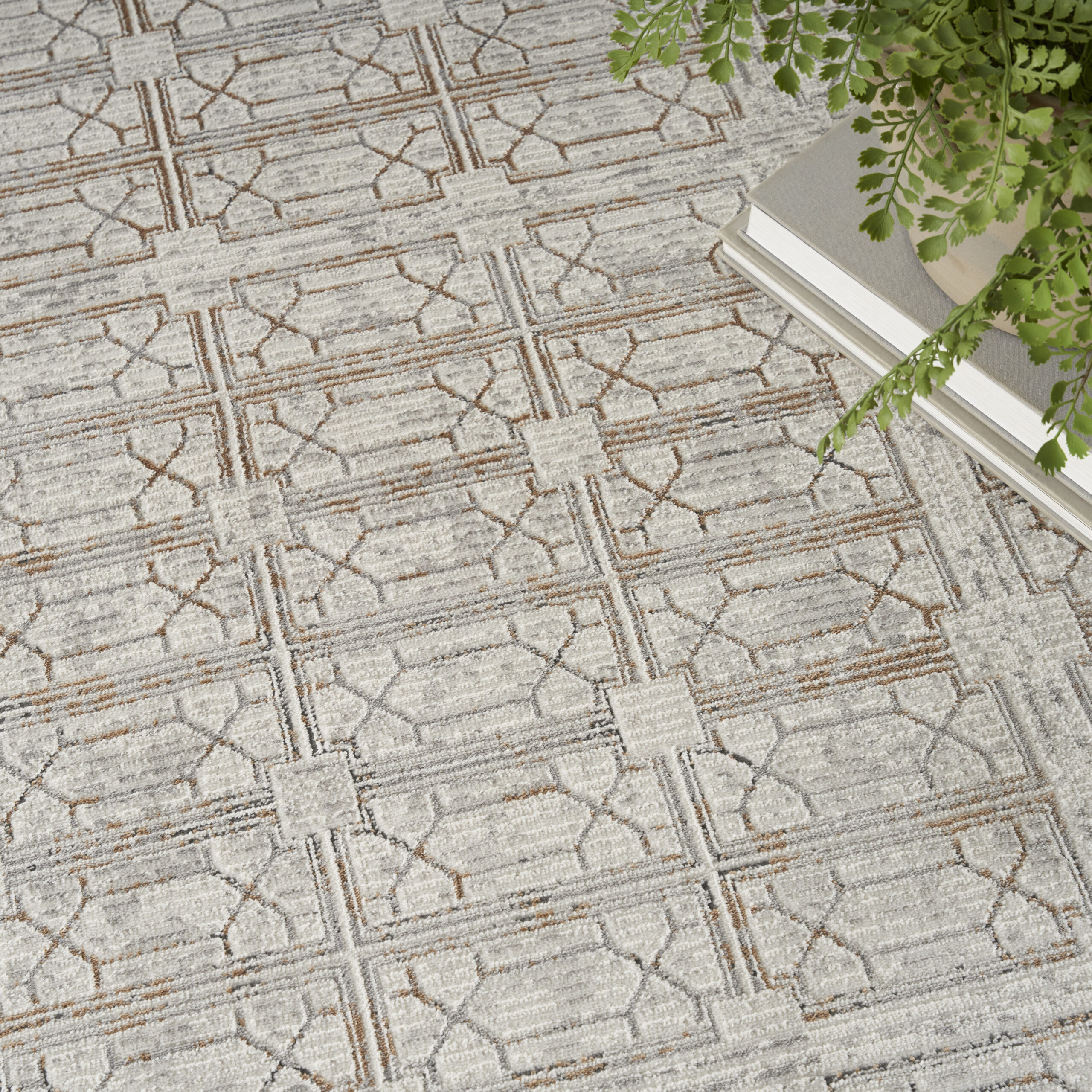 Nourison Desire DSR07 Ivory Beige Area Rug - Image 6