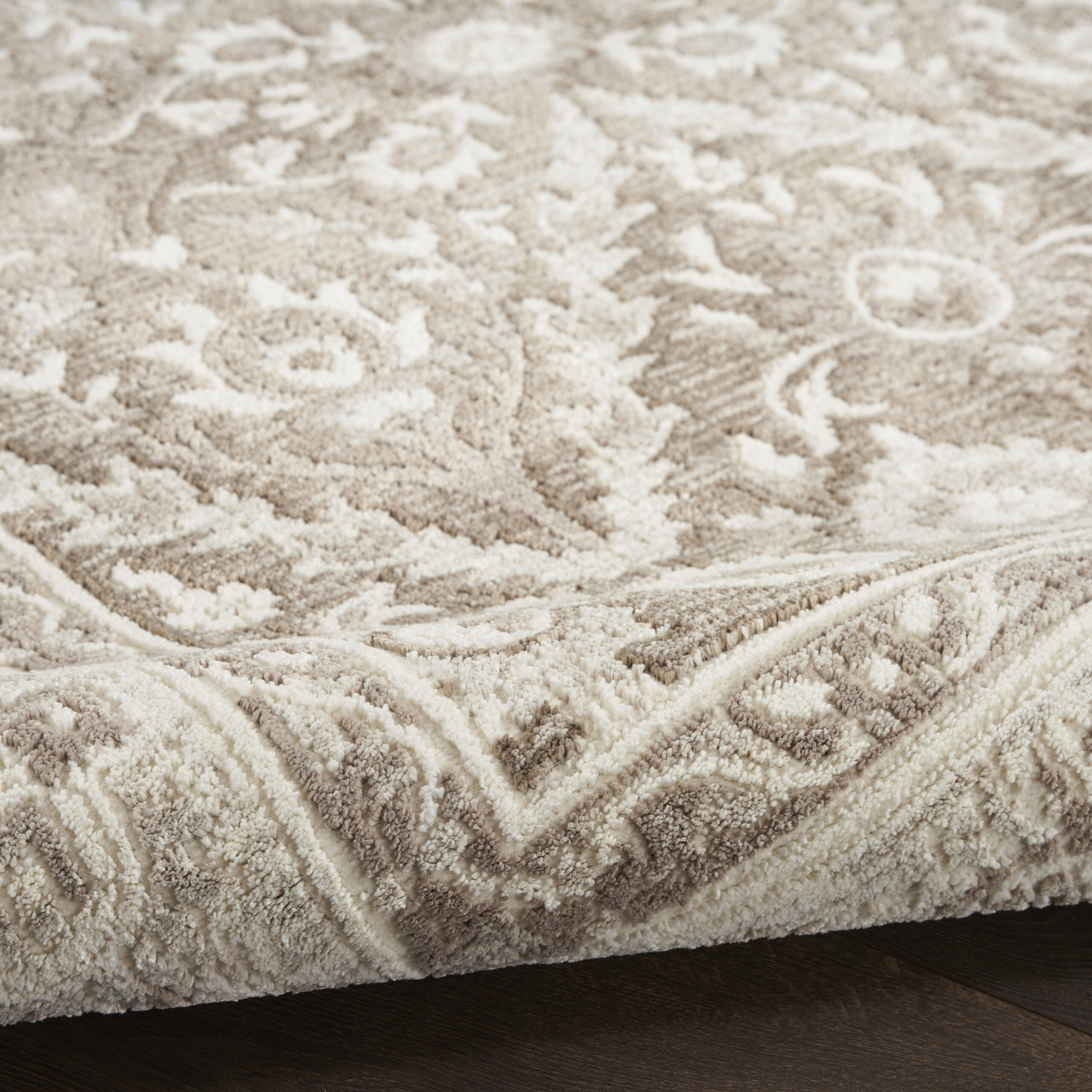 Nourison Eco Cycle ECY04 Ivory Mocha Area Rug - Image 3