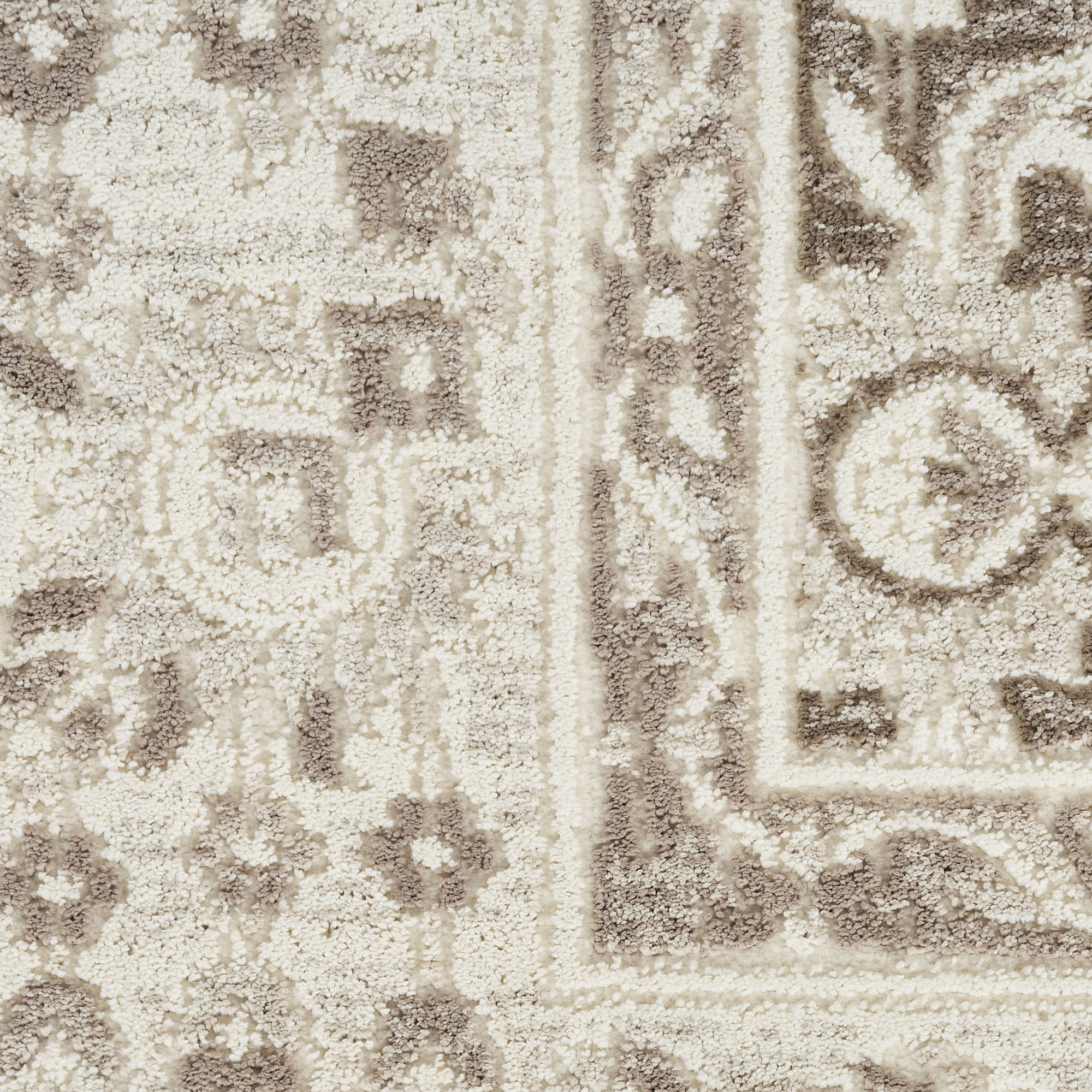 Nourison Eco Cycle ECY04 Ivory Mocha Area Rug - Image 4