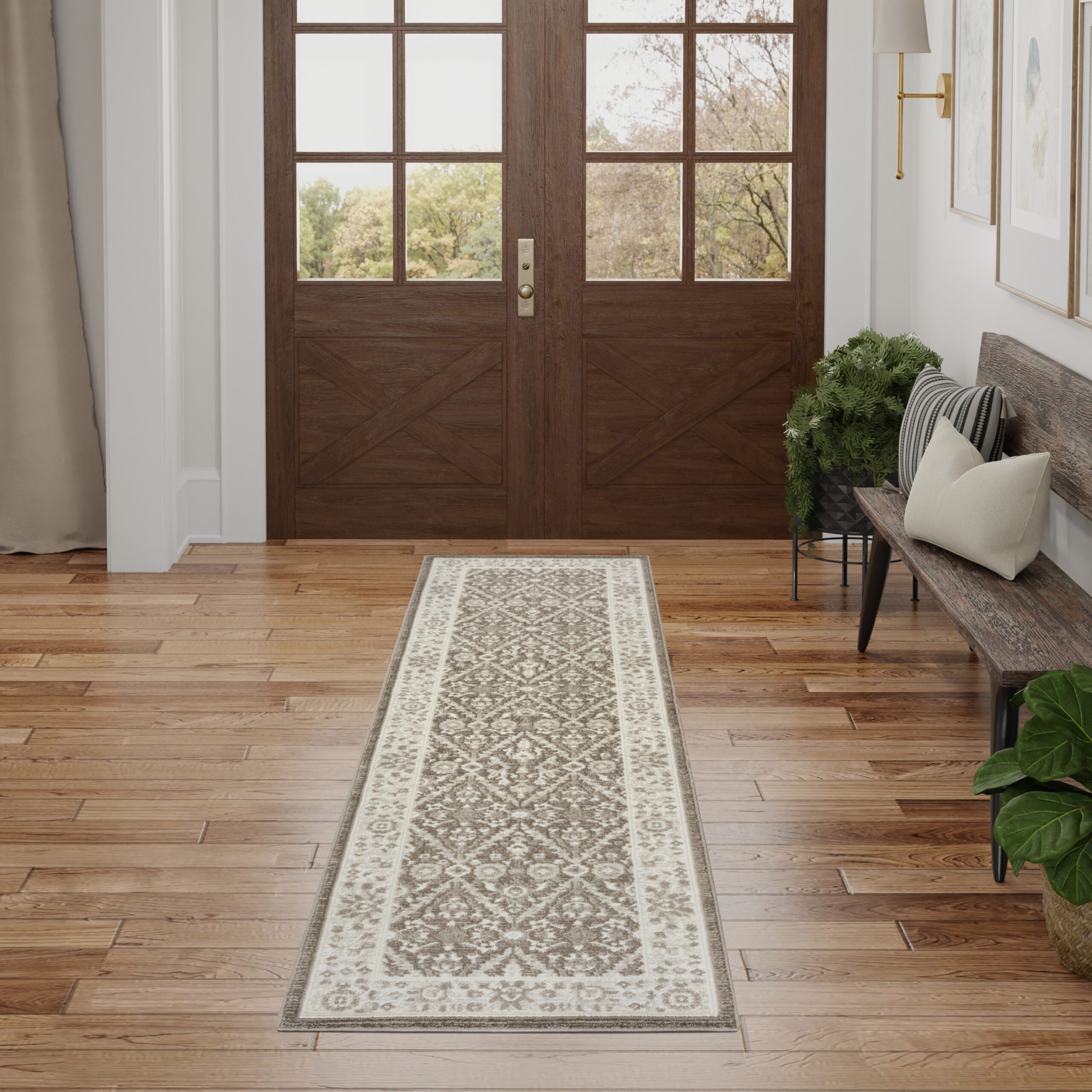 Nourison Eco Cycle ECY04 Ivory Mocha Area Rug - Image 5