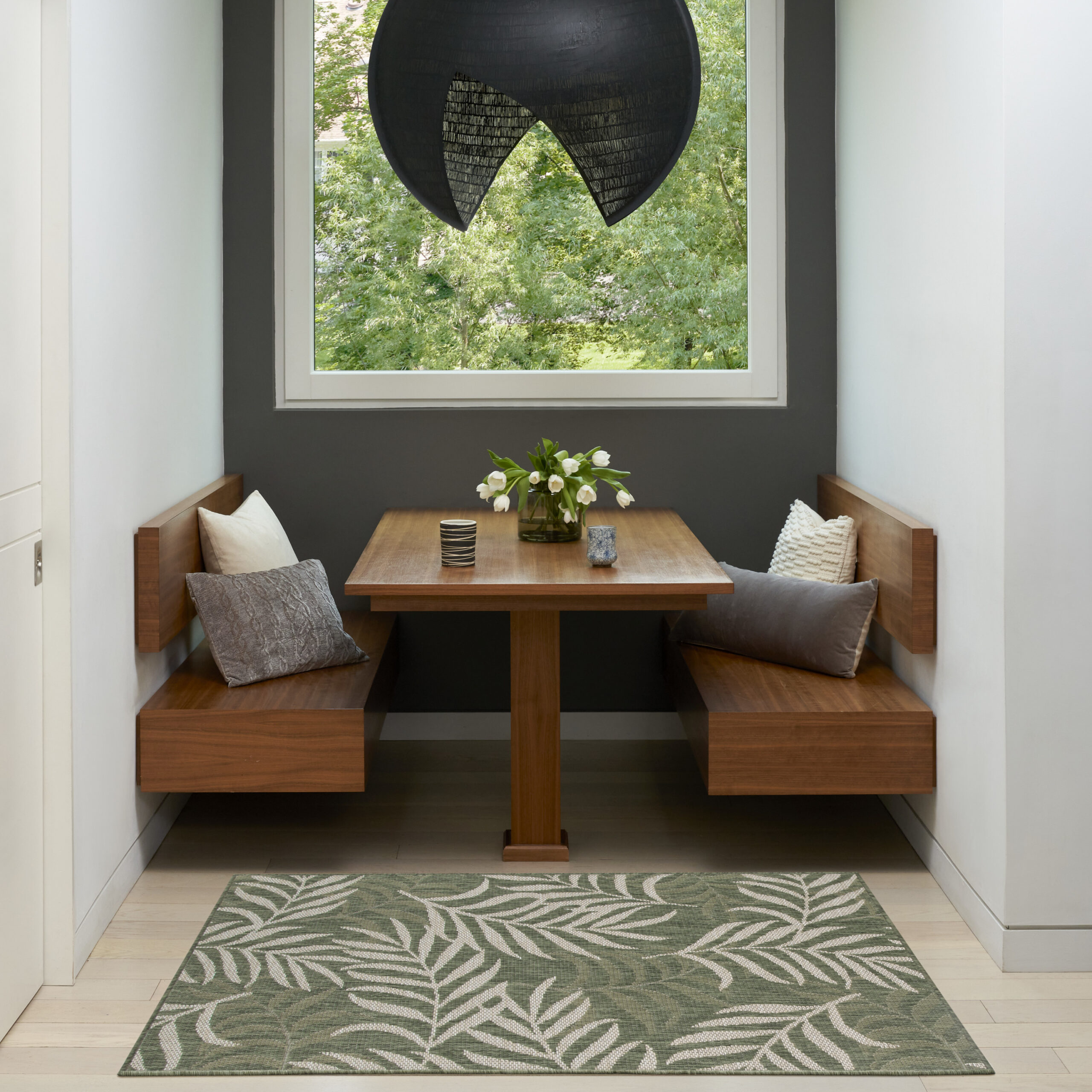 Nourison Garden Oasis GOA01 Green Ivory Area Rug - Image 5