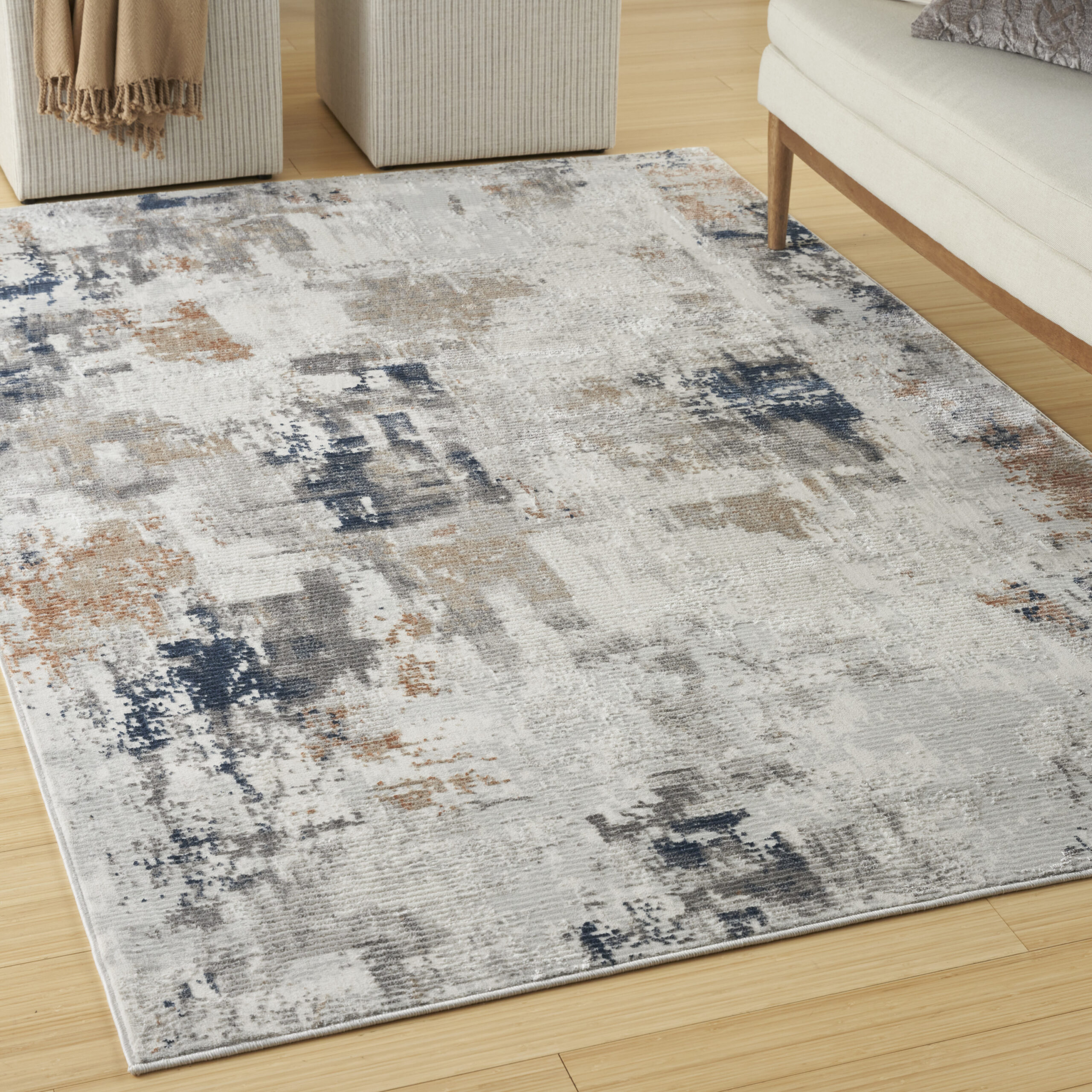 Nourison Home Texture HMT04 Grey Blue Area Rug - Image 5