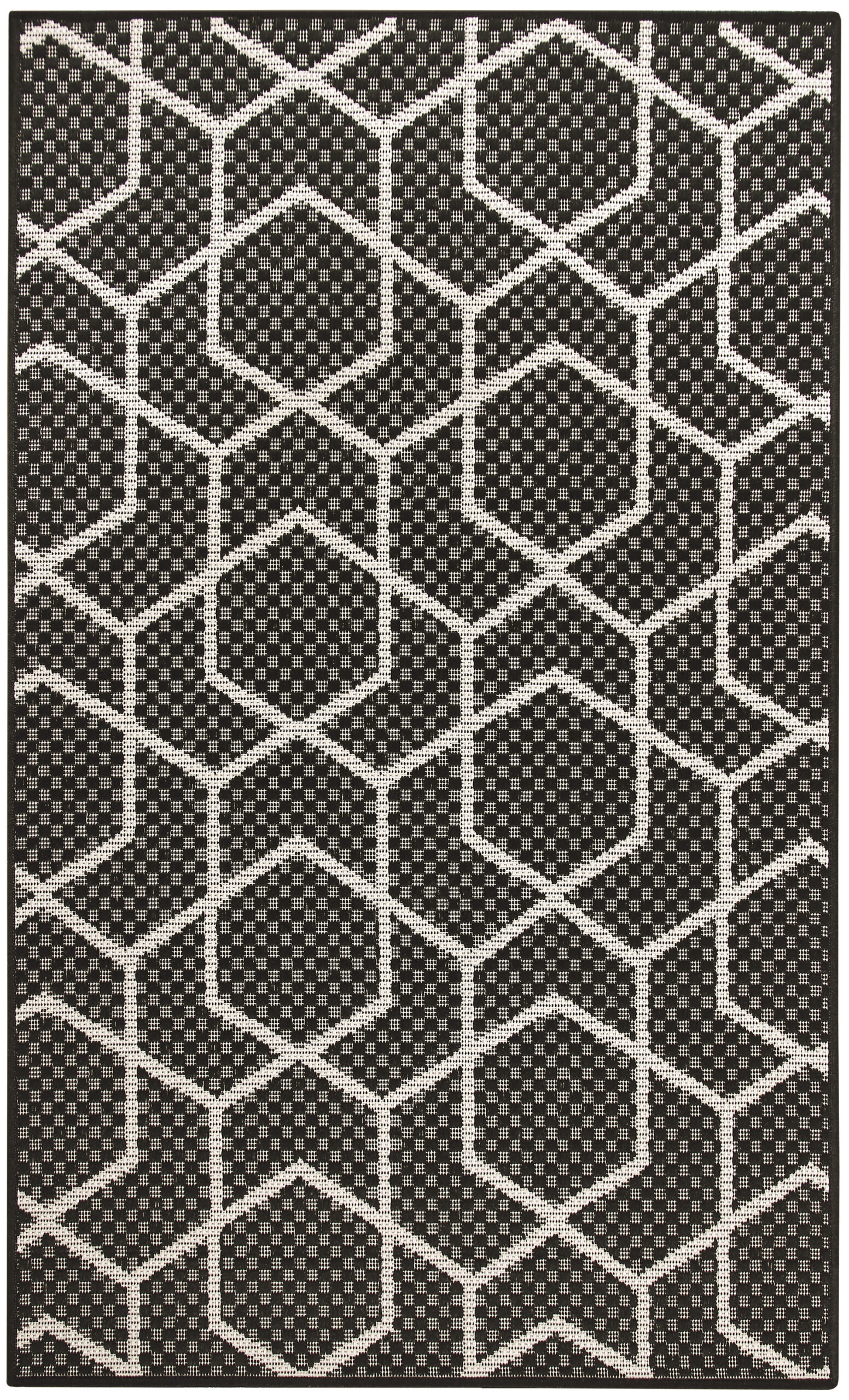 Nourison Horizon Indoor/Outdoor HOZ01 Black Area Rug