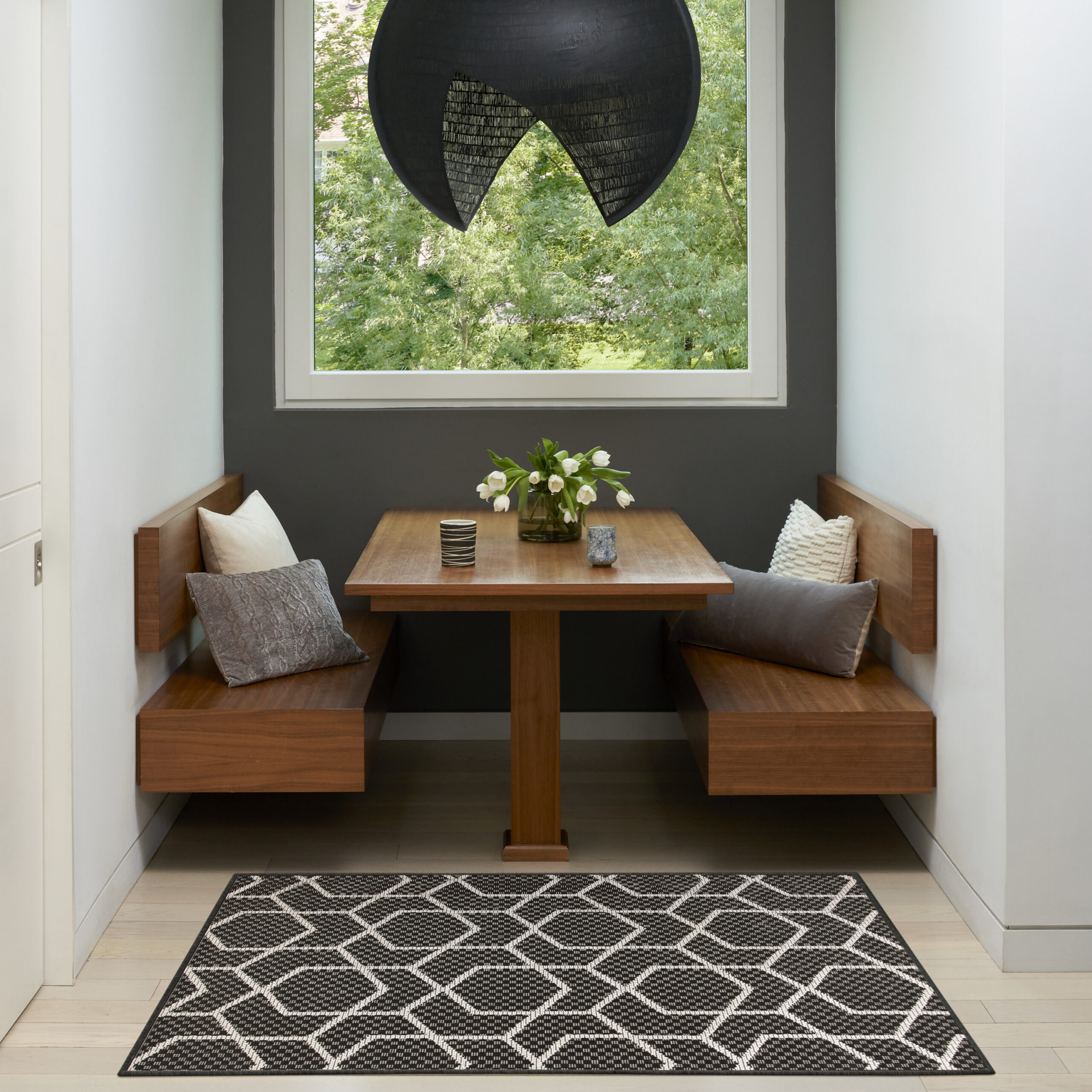 Nourison Horizon Indoor/Outdoor HOZ01 Black Area Rug - Image 5