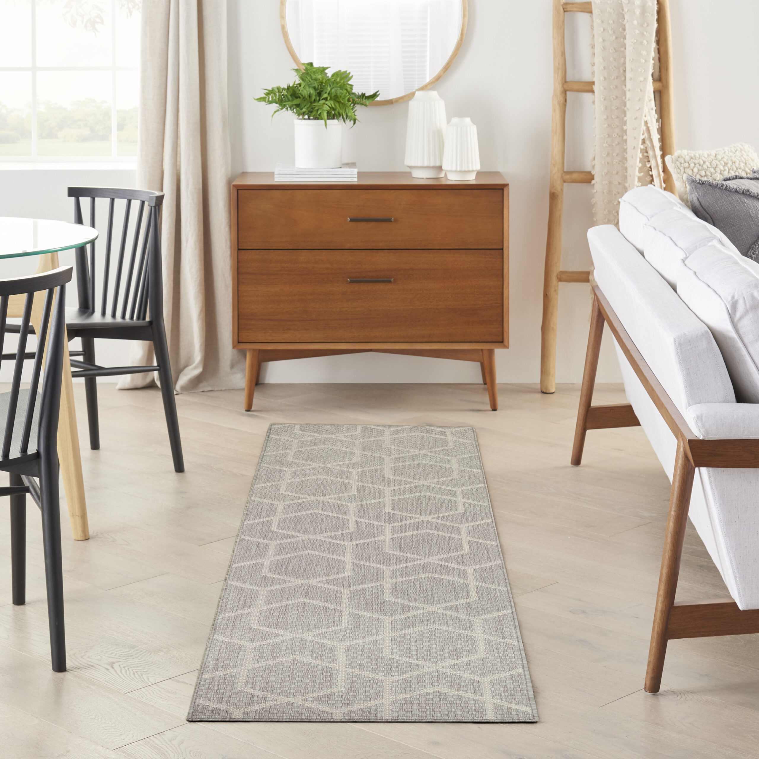 Nourison Horizon Indoor/Outdoor HOZ01 Grey Area Rug - Image 5