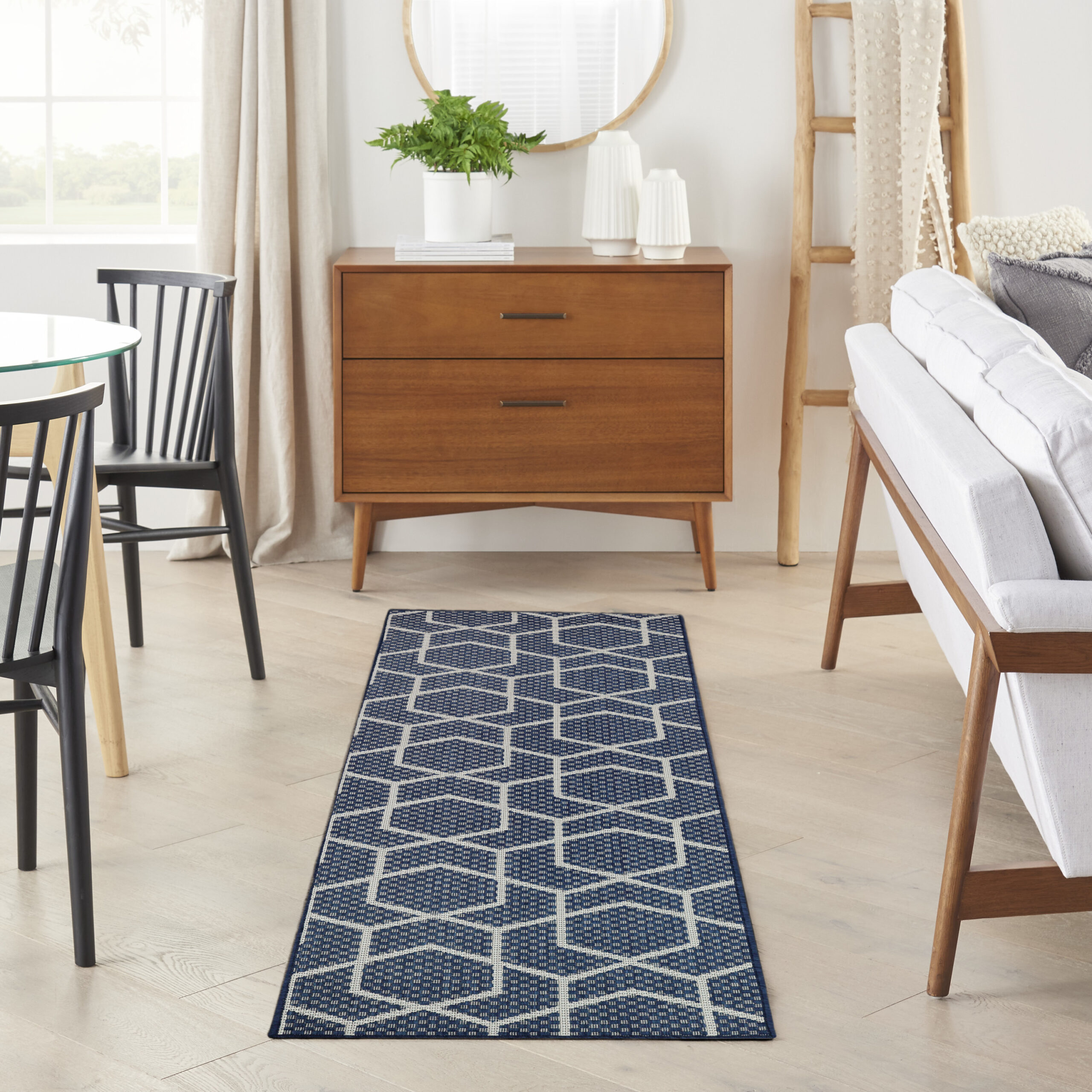 Nourison Horizon Indoor/Outdoor HOZ01 Navy Area Rug - Image 5