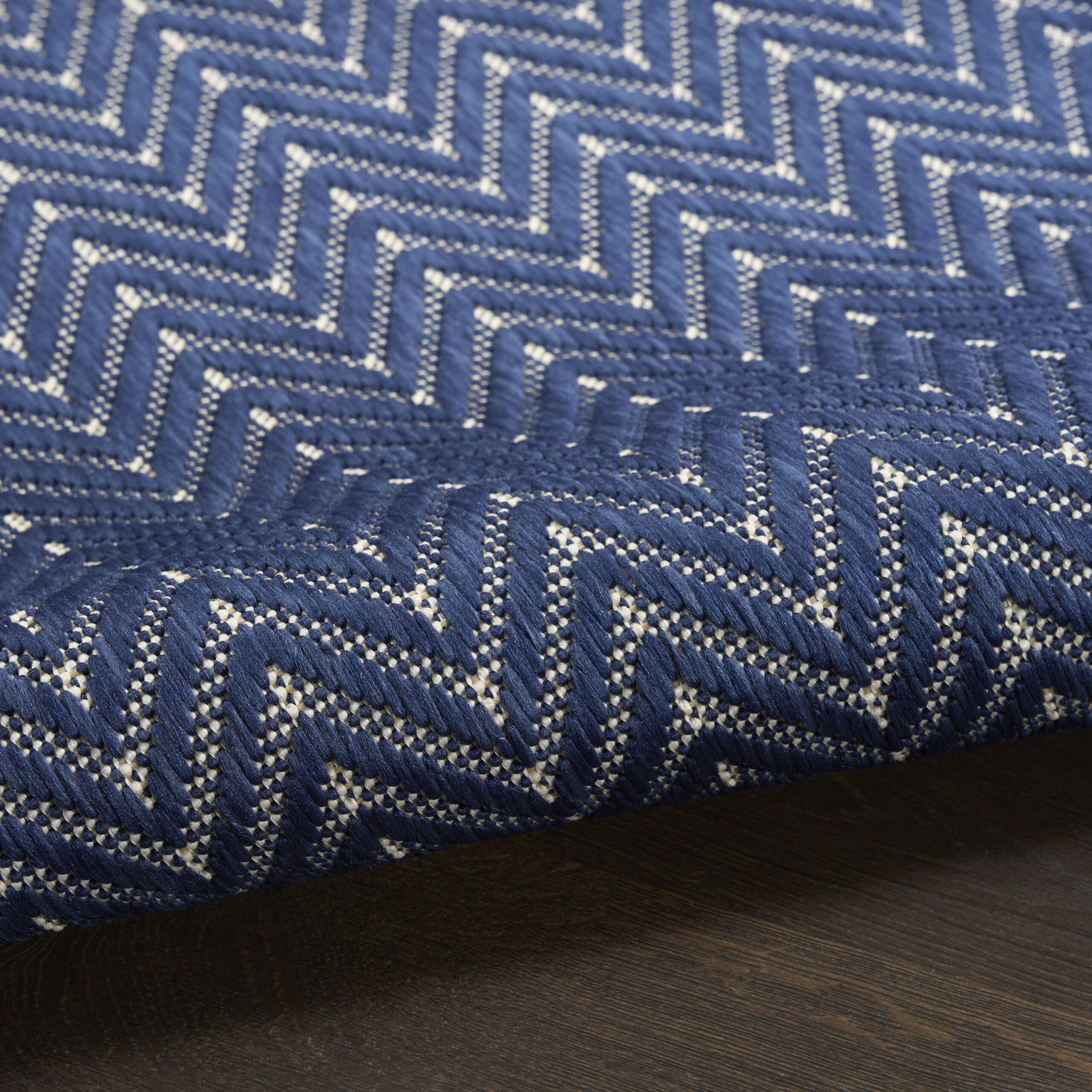 Nourison Horizon Indoor/Outdoor HOZ02 Navy Area Rug - Image 3