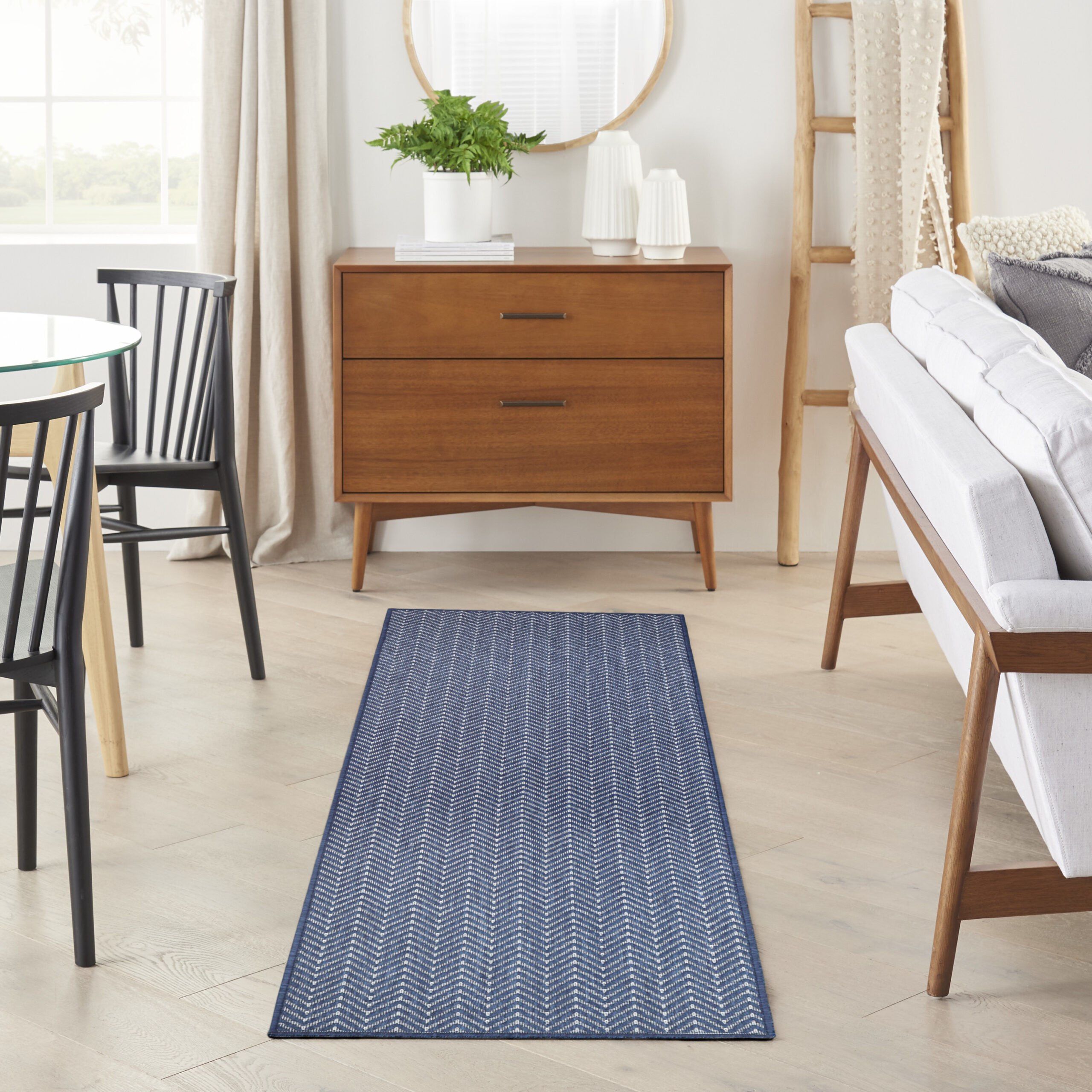 Nourison Horizon Indoor/Outdoor HOZ02 Navy Area Rug - Image 5