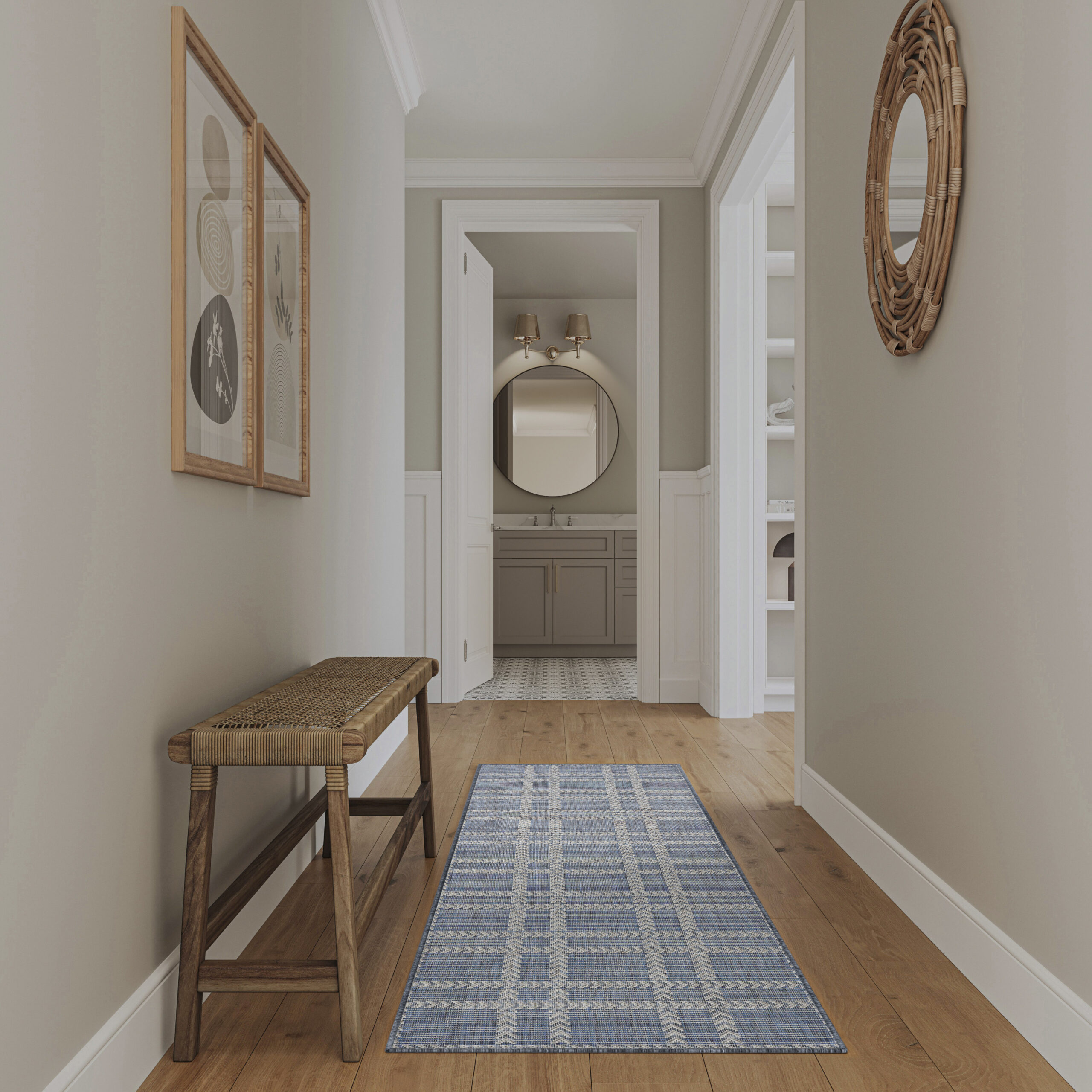 Nourison Horizon Indoor/Outdoor HOZ04 Navy Area Rug - Image 6