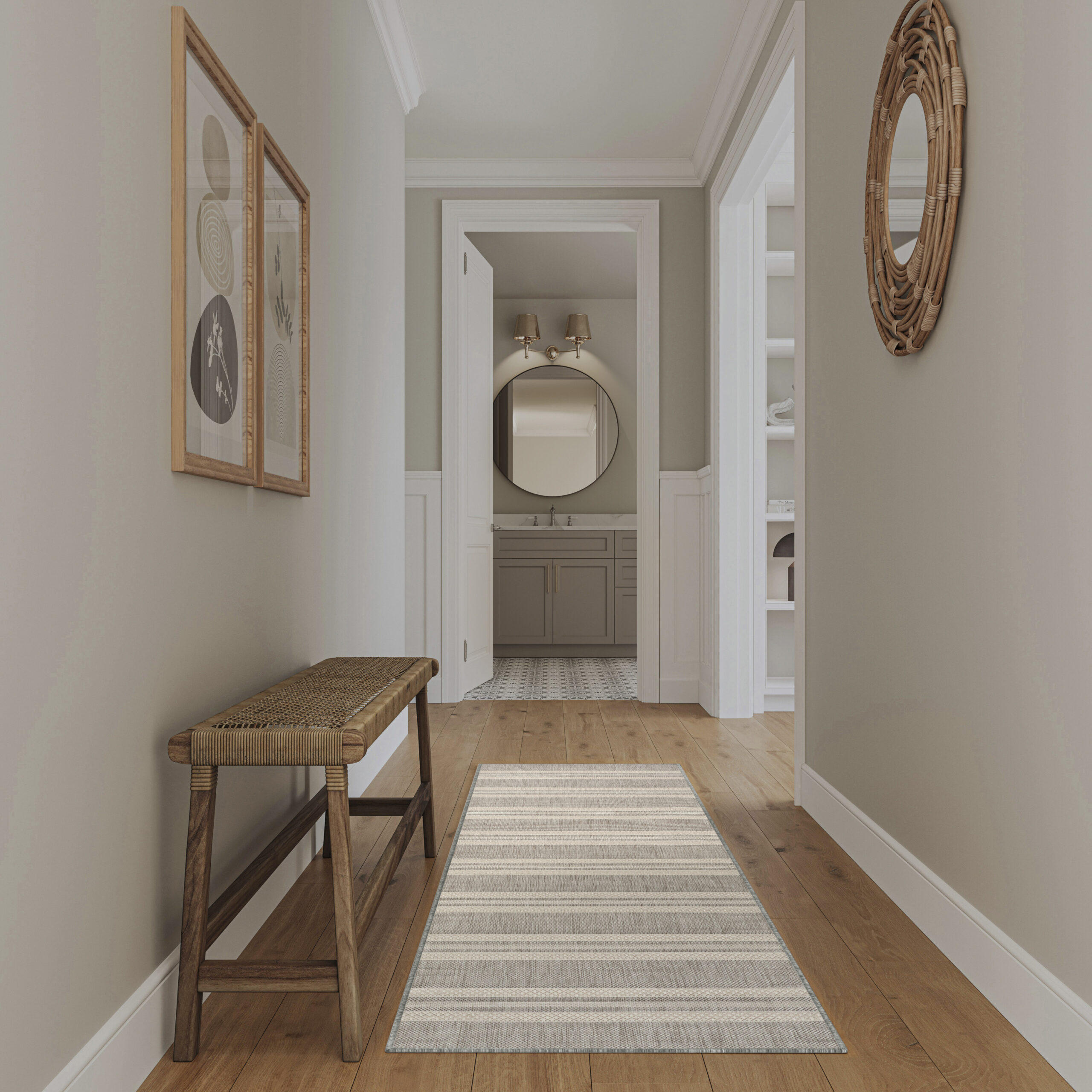 Nourison Horizon Indoor/Outdoor HOZ05 Grey Area Rug - Image 6