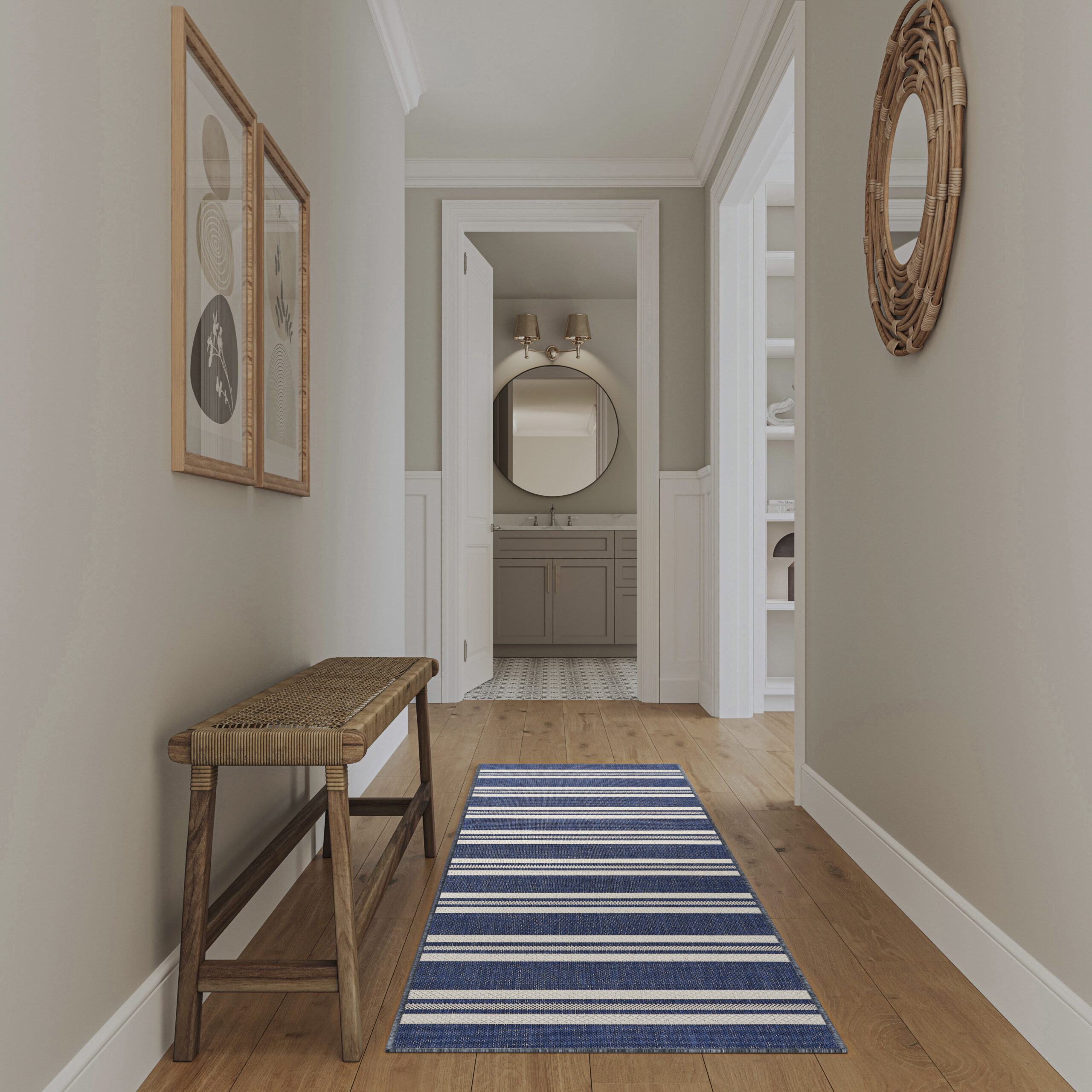 Nourison Horizon Indoor/Outdoor HOZ05 Navy Area Rug - Image 6