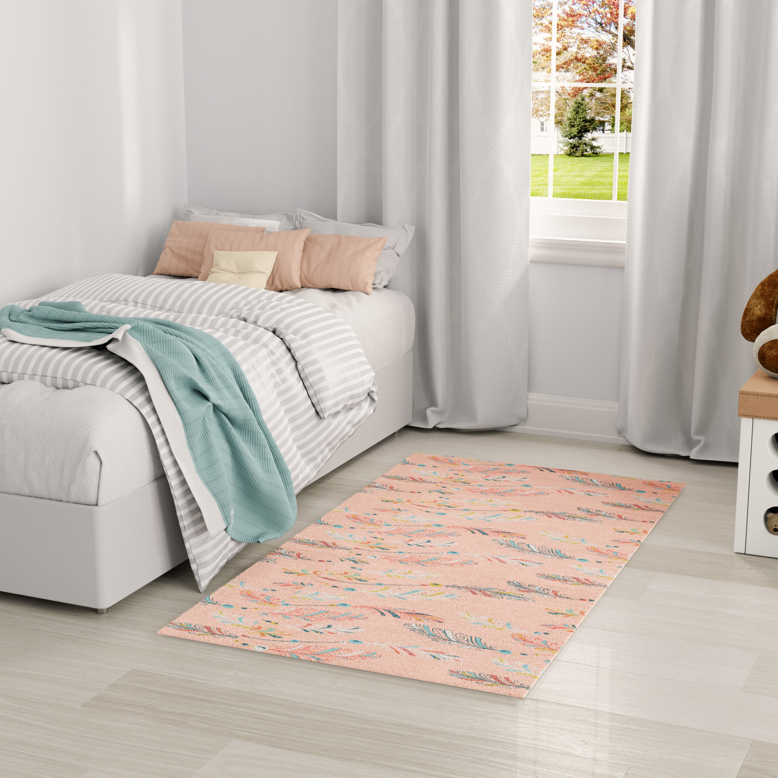 Nourison Imagination IMA12 Pink Multicolor Area Rug - Image 5