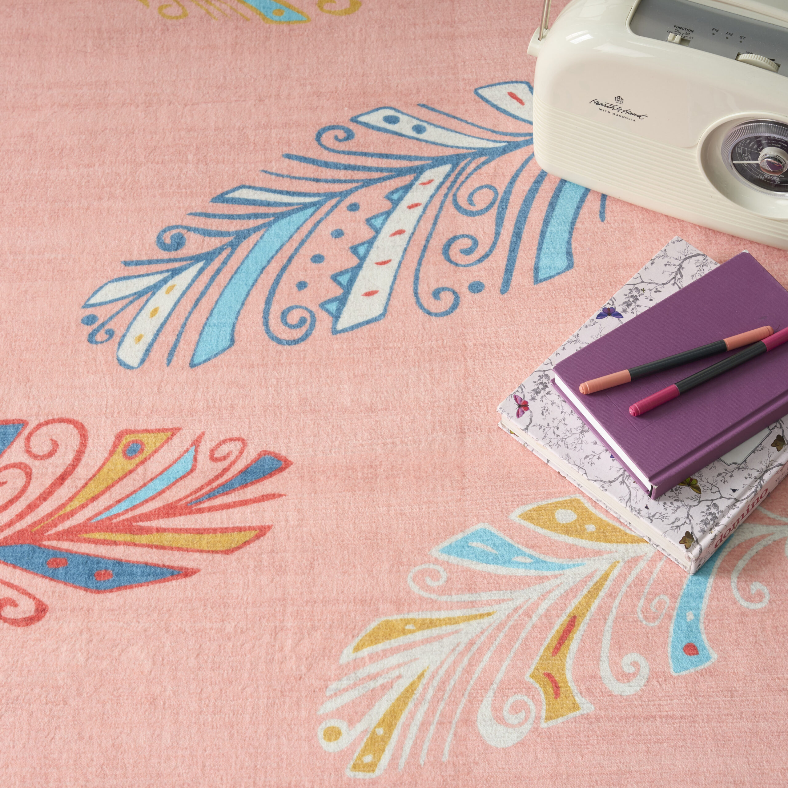 Nourison Imagination IMA12 Pink Multicolor Area Rug - Image 6