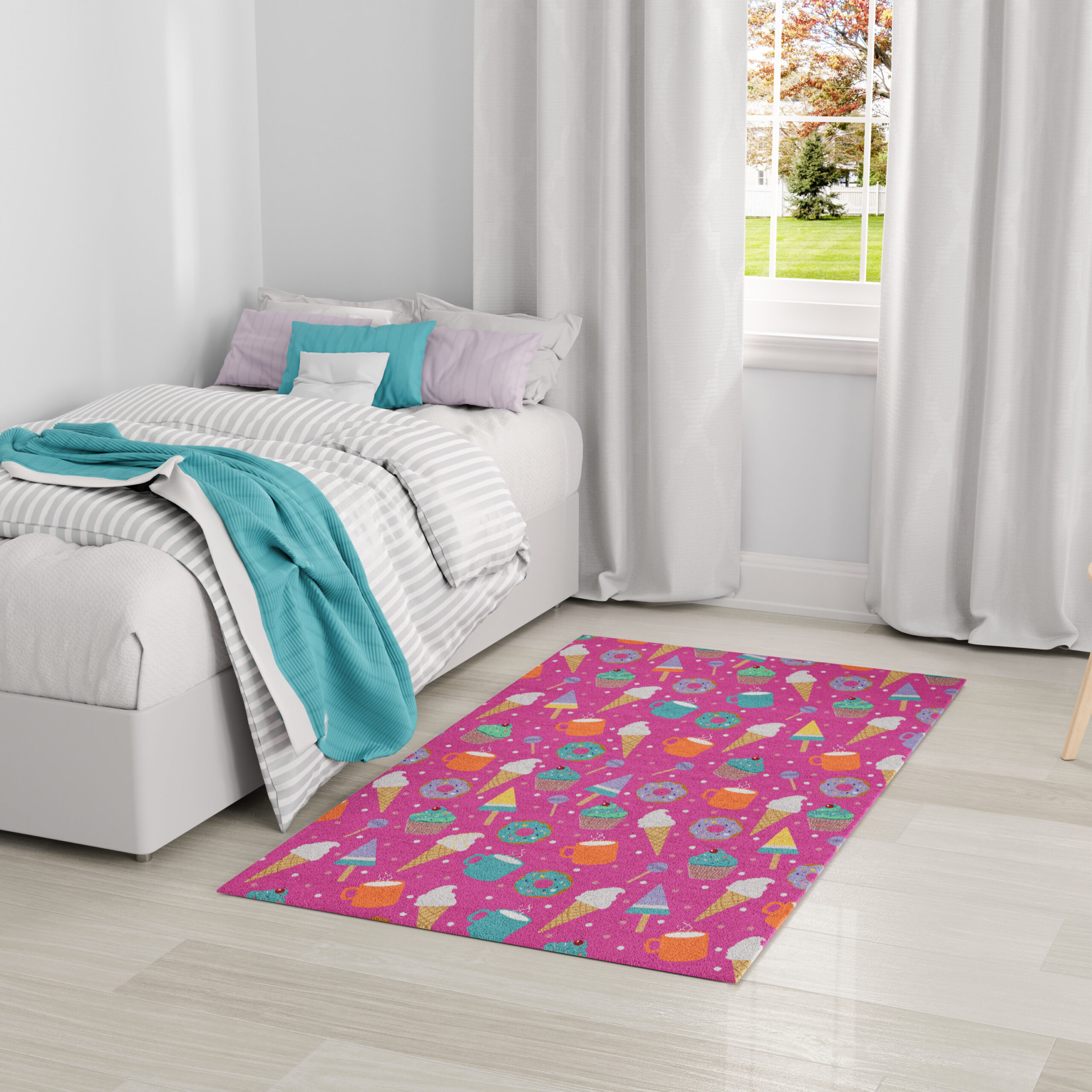 Nourison Imagination IMA19 Pink Multicolor Area Rug - Image 5