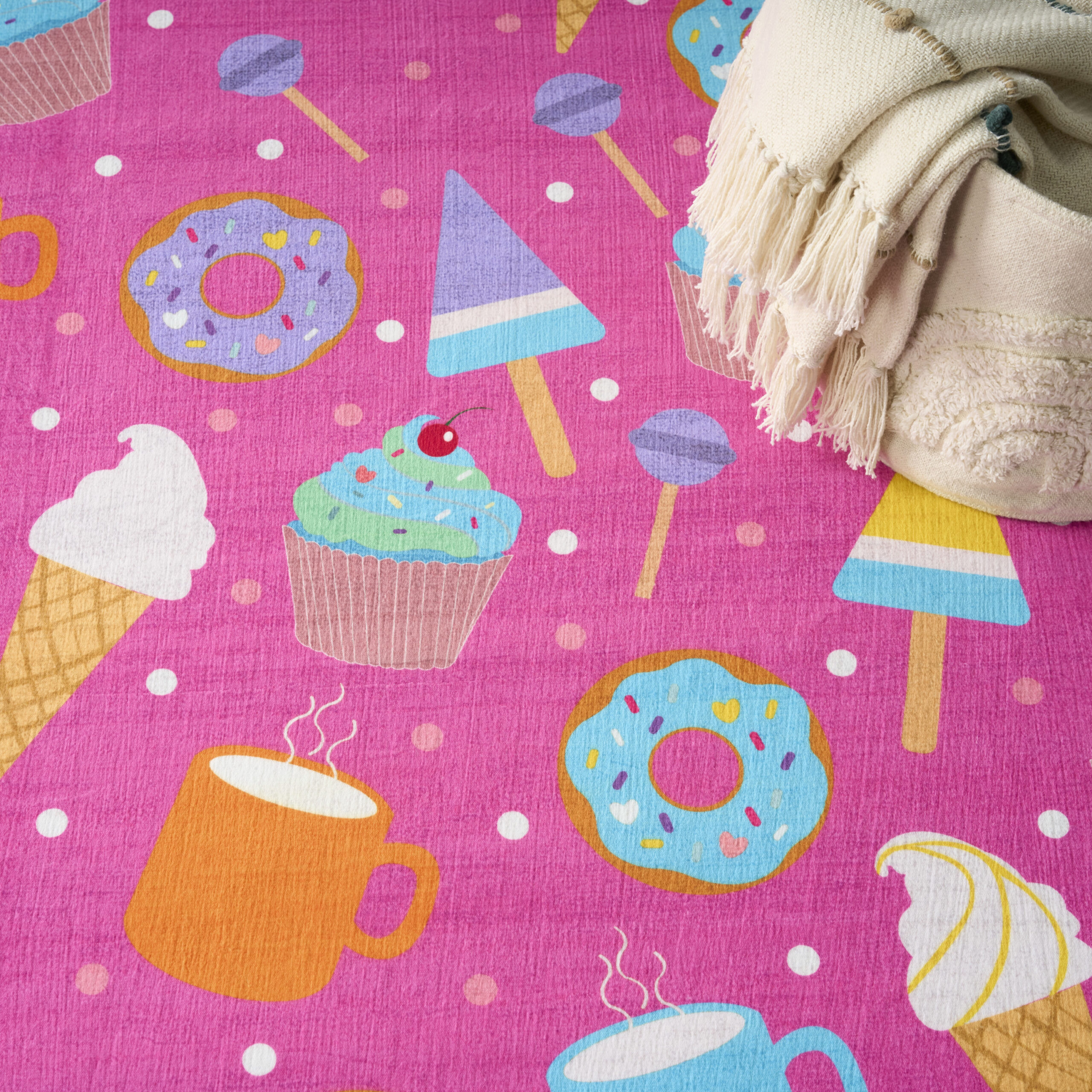 Nourison Imagination IMA19 Pink Multicolor Area Rug - Image 6